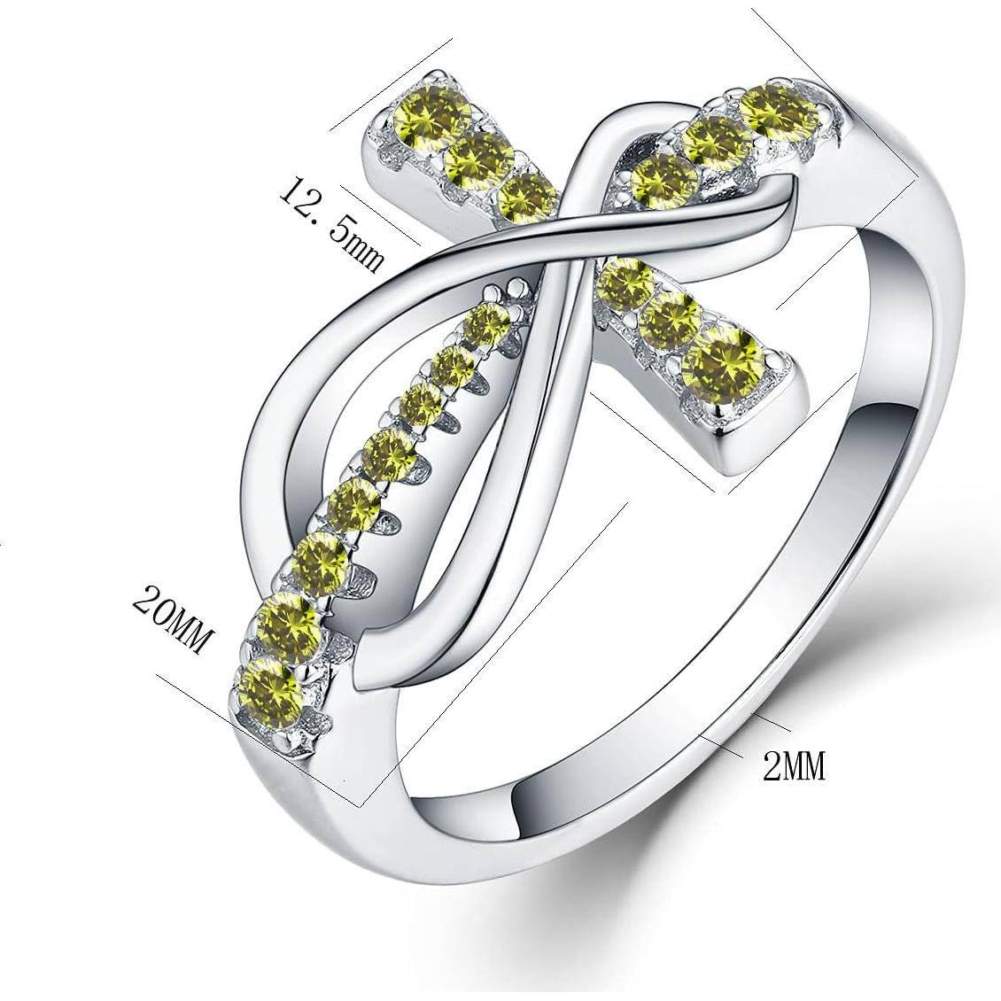 Anillo de Infinito JO WISDOM Plata 925 con Zirconia AAA