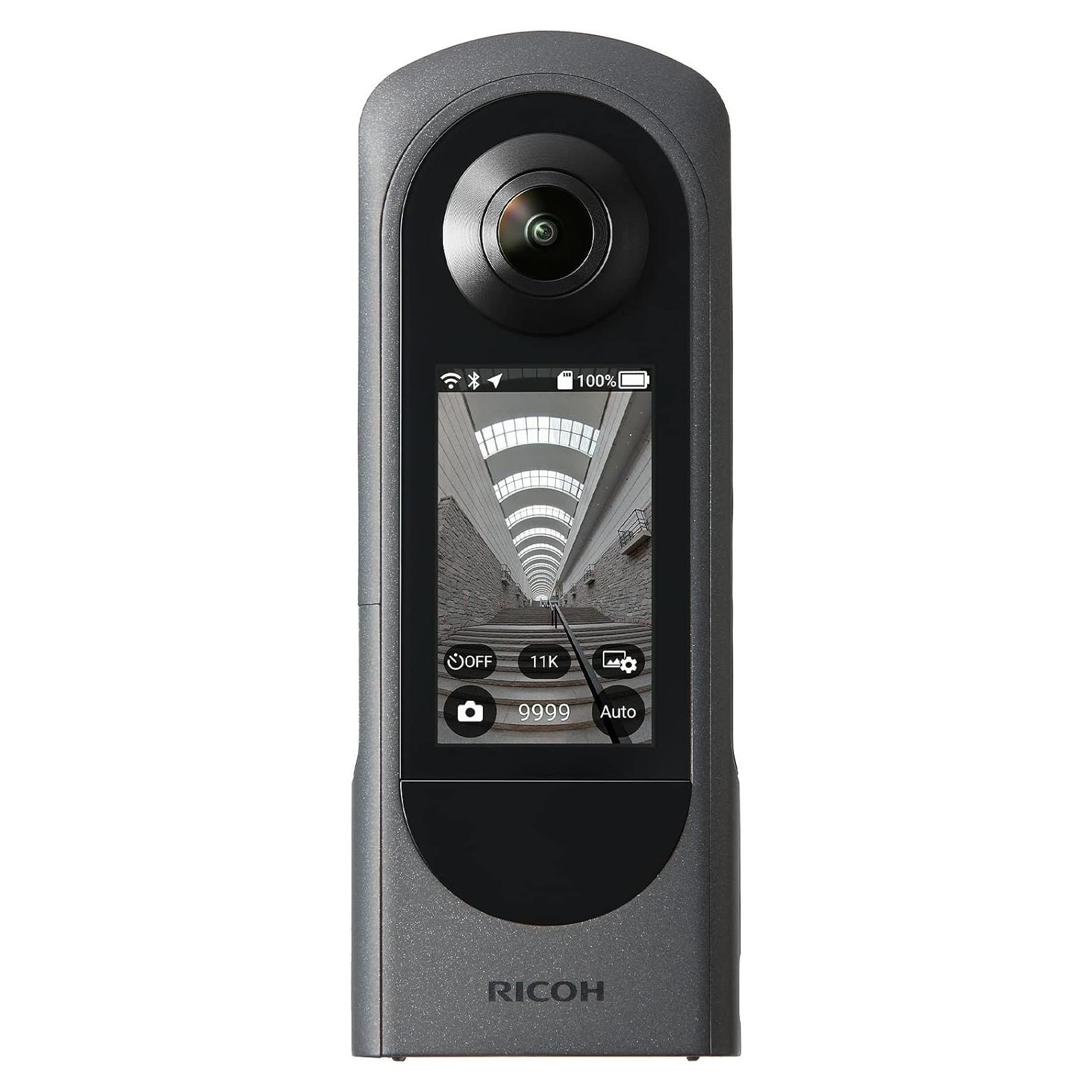 Ricoh Theta X 360° Camera - 11K High-Resolution (60 Megapixels), 5.7K Video, OLED Touch Screen, Built-in GPS, Interchangeable Battery, External Memory