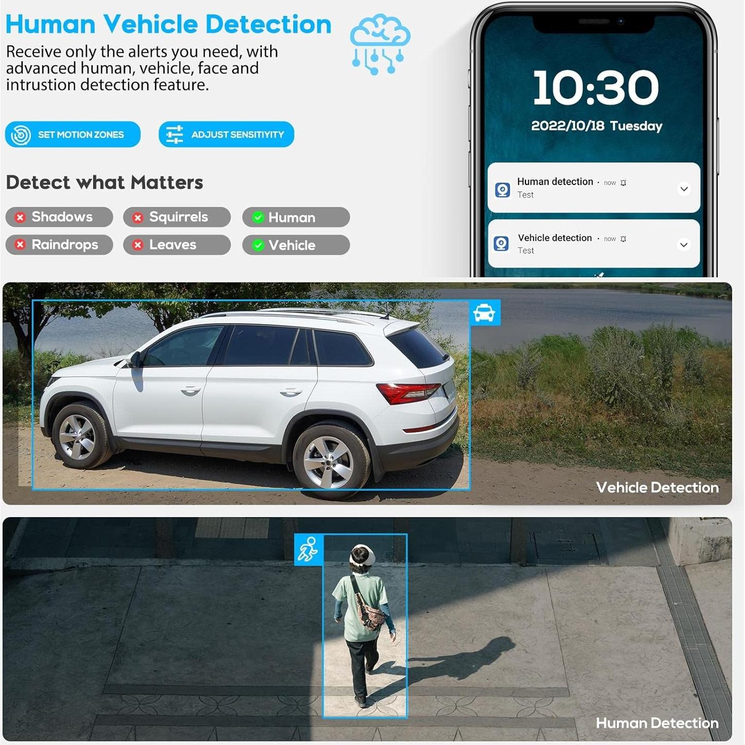 Cámara de Seguridad IP PoE Doble Lente 4MP VIKYLIN 180°