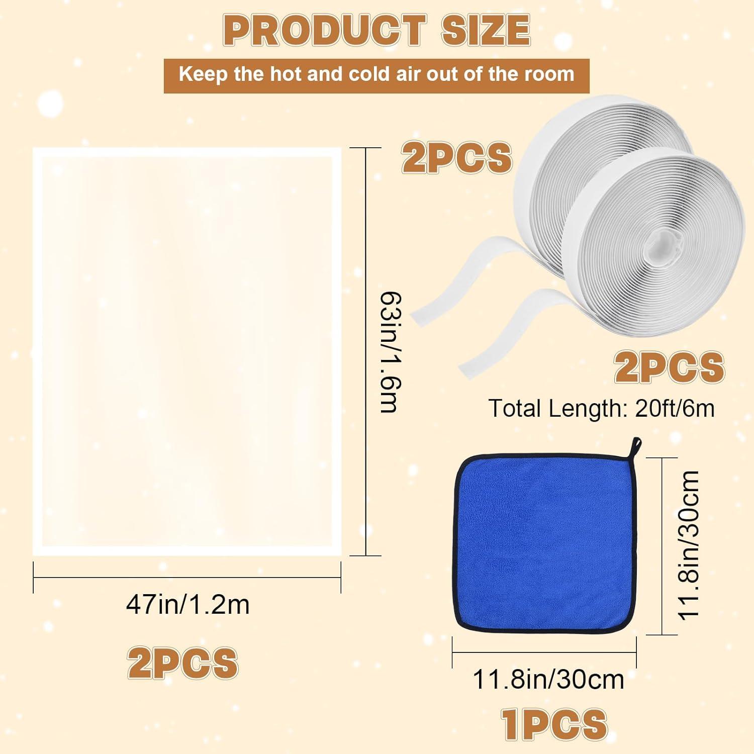 Kit Aislamiento Ventanas Invierno 160x119 cm PE Amantes Suculentas