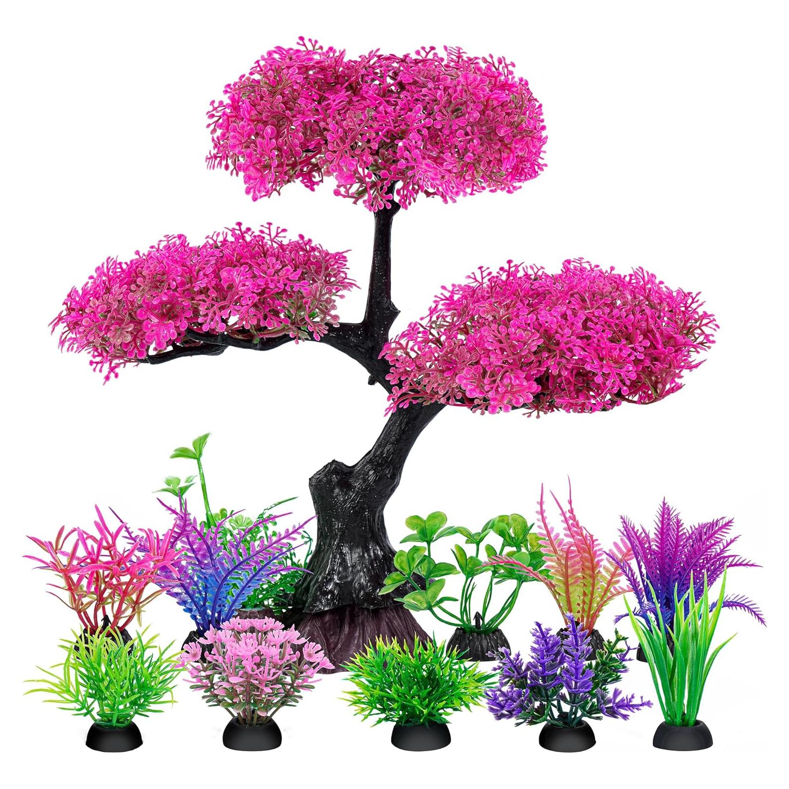 Plantas Artificiales para Acuarios Ameliade Rosa 11 cm