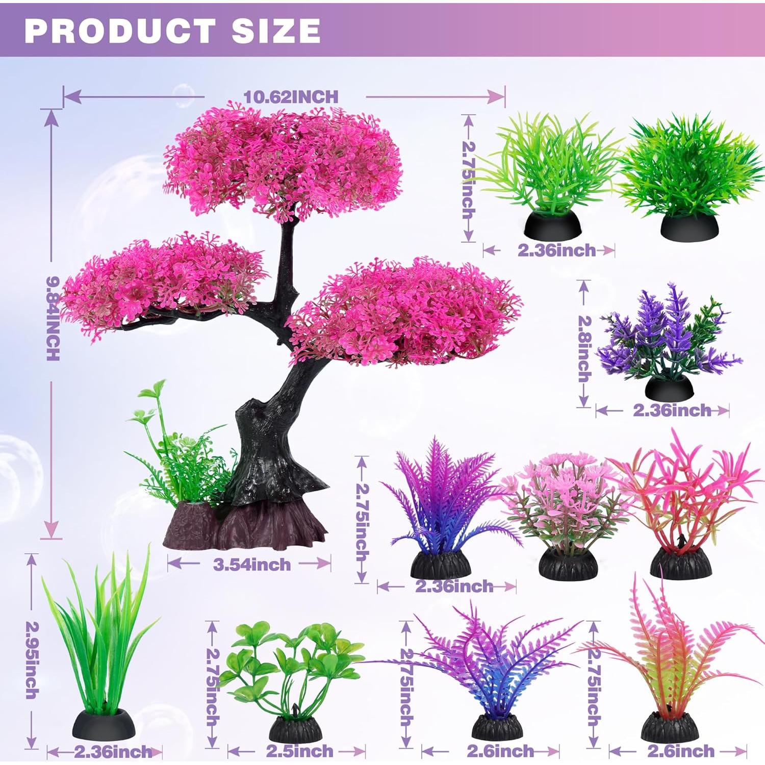 Plantas Artificiales para Acuarios Ameliade Rosa 11 cm