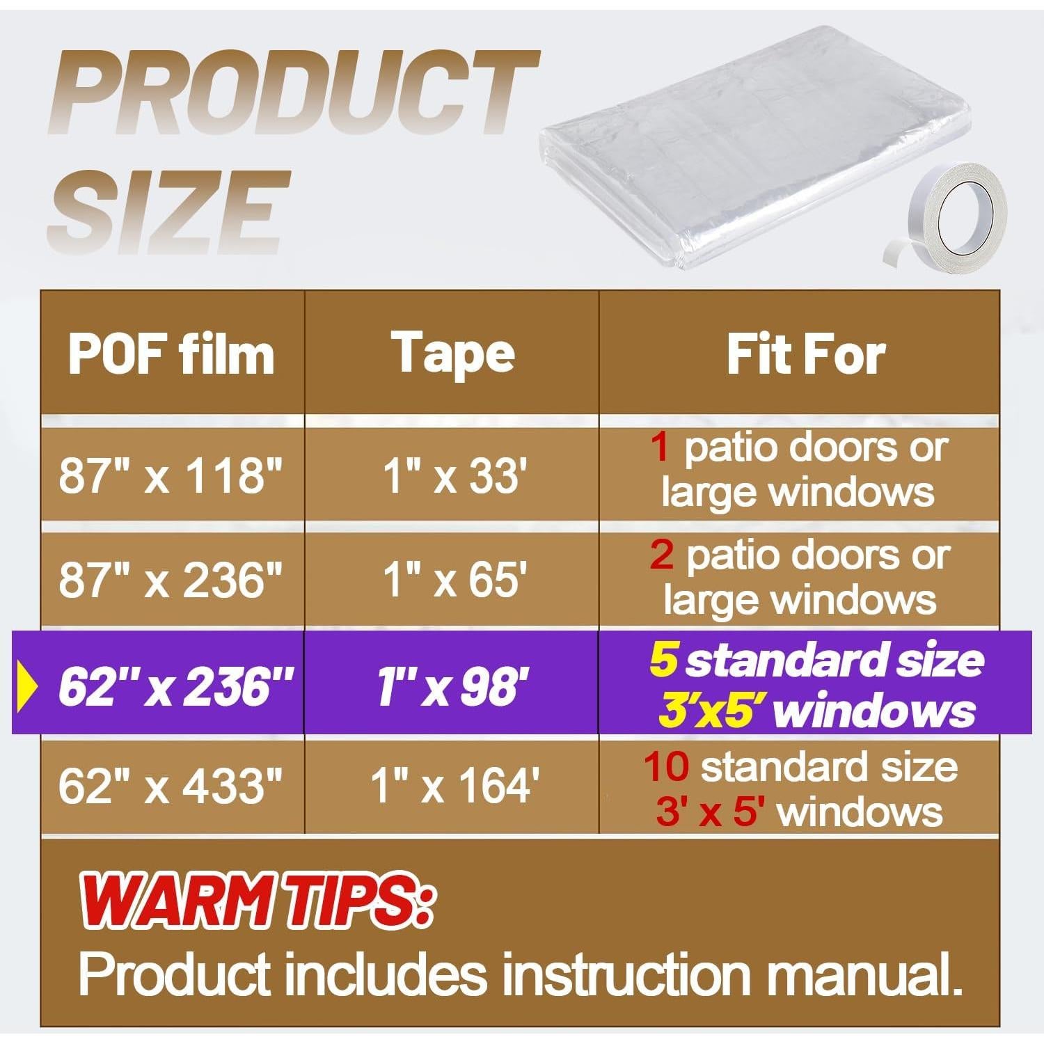 Kit de Aislamiento de Ventanas Bigmeta 1.57 x 6 m para Invierno