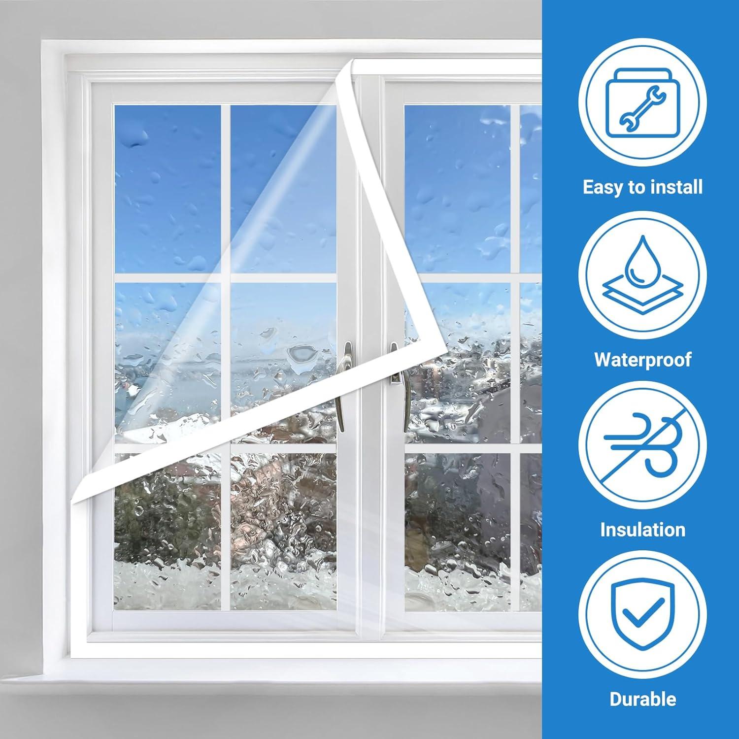 Kit de Aislamiento de Ventanas U0U 119x160 cm Plástico Transparente