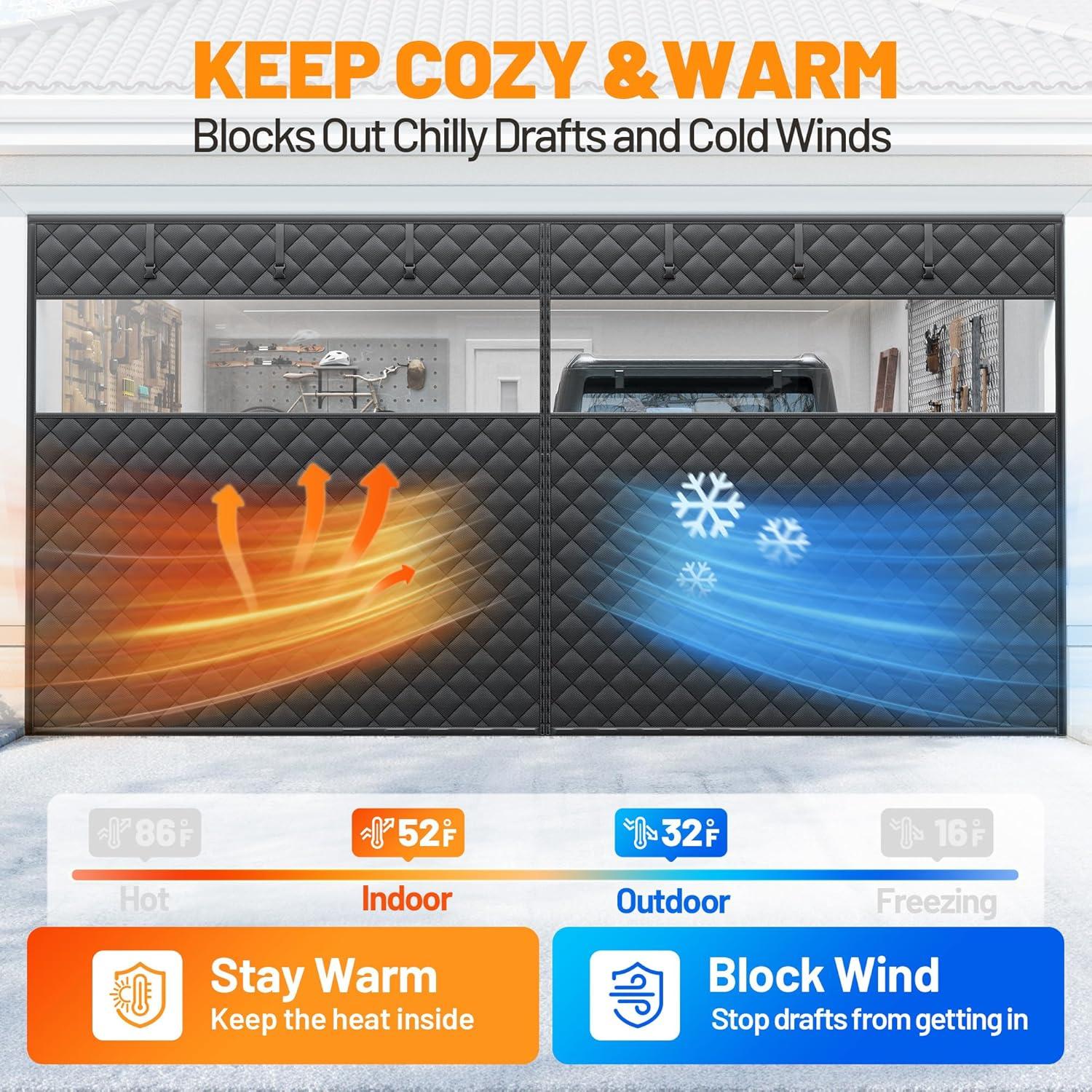 Kit Aislante para Puertas de Garaje Sjuznng 2.44x2.13m Negro