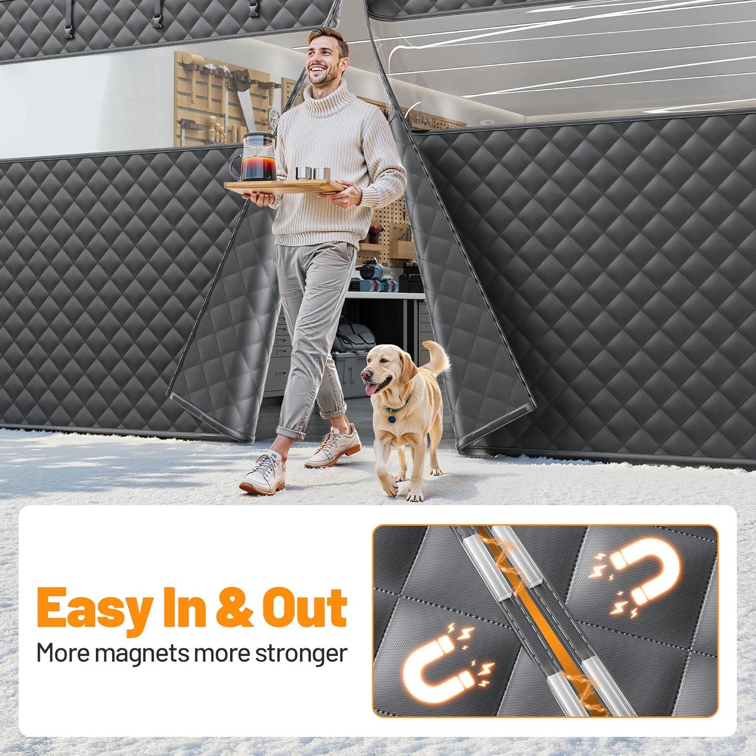 Kit Aislante para Puertas de Garaje Sjuznng 2.44x2.13m Negro