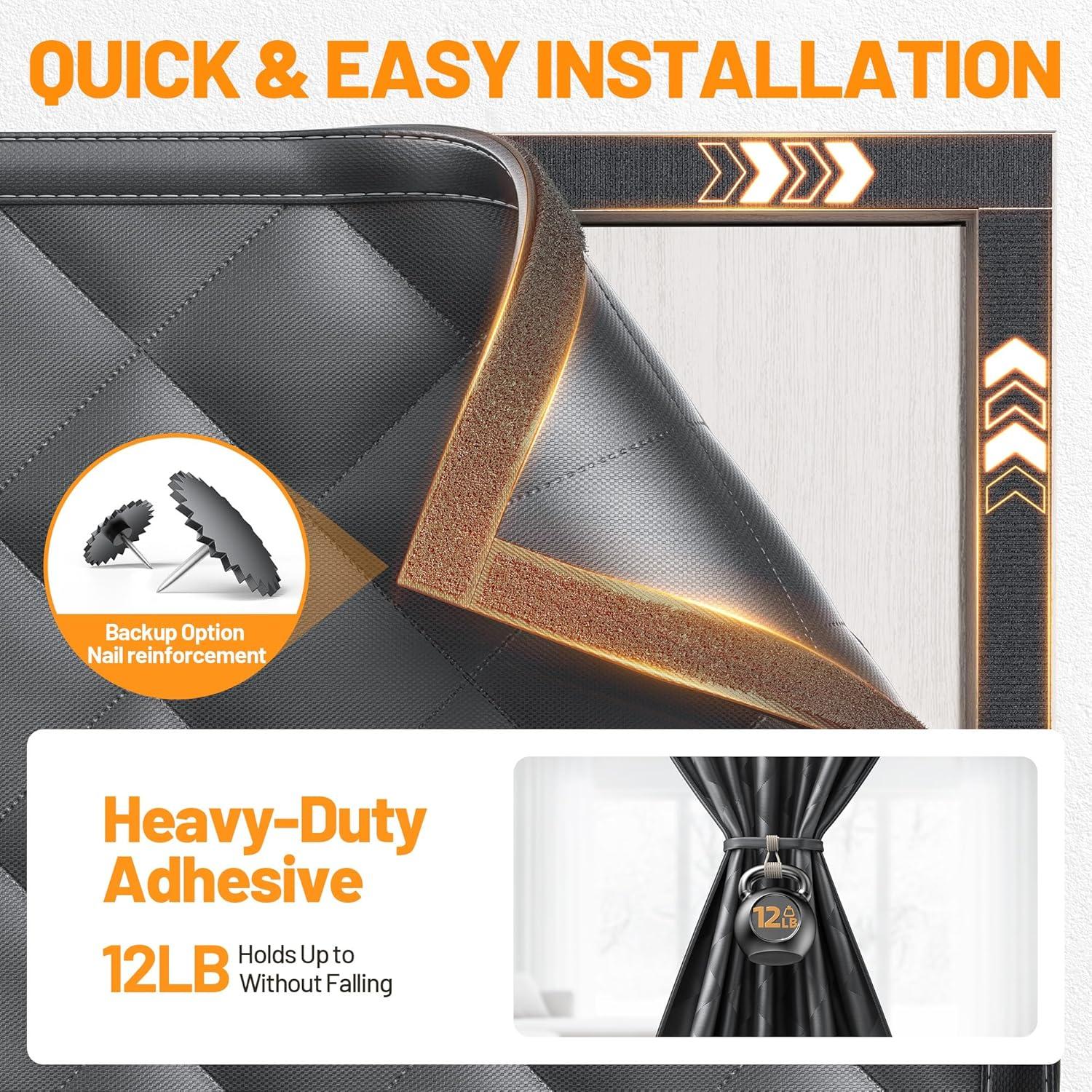 Kit Aislante para Puertas de Garaje Sjuznng 2.44x2.13m Negro