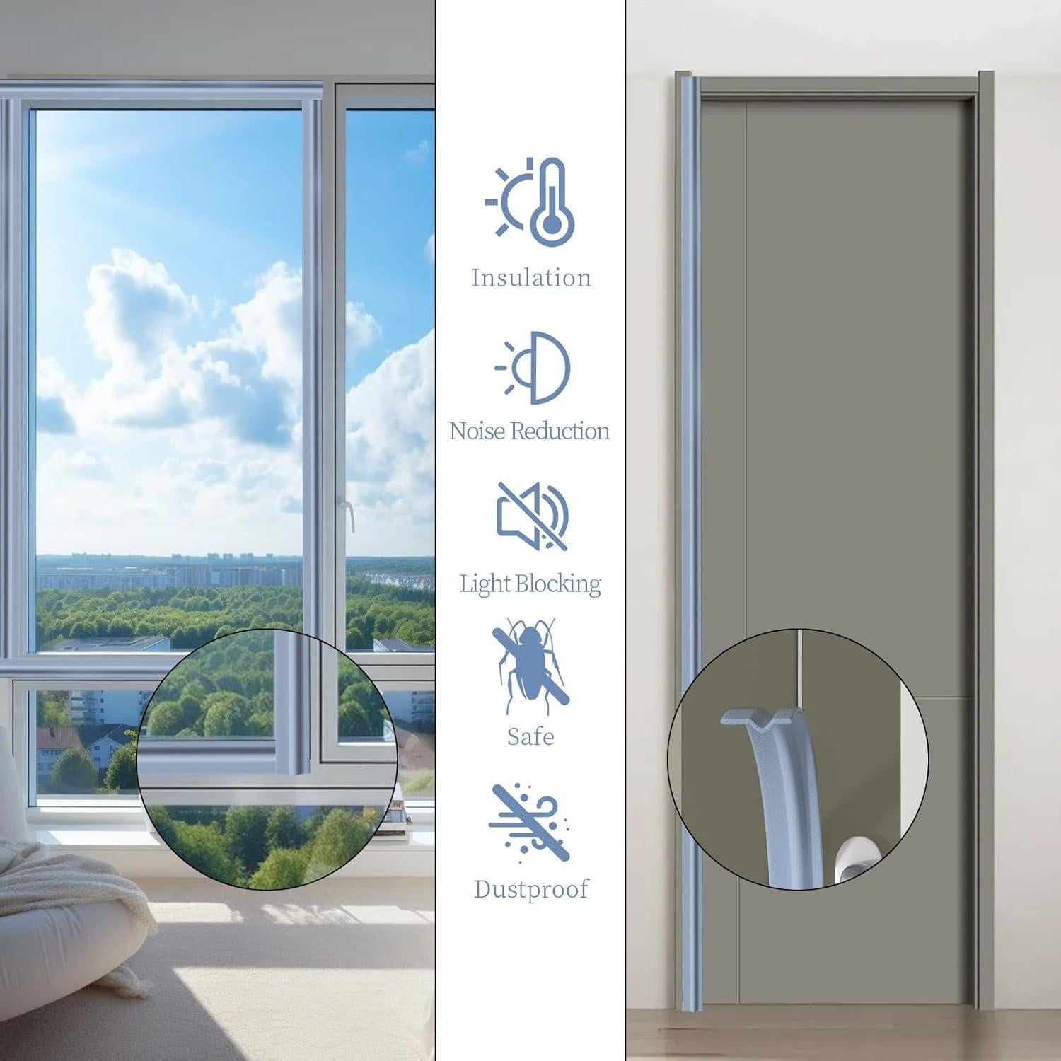 Tira de Sellado Aislante Autoadhesiva BKSAI 3m Gris