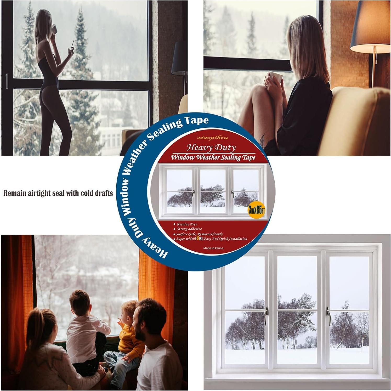 Cinta de Sellado de Clima Transparente x 25.9 m x 7.5 cm - xiaopihou