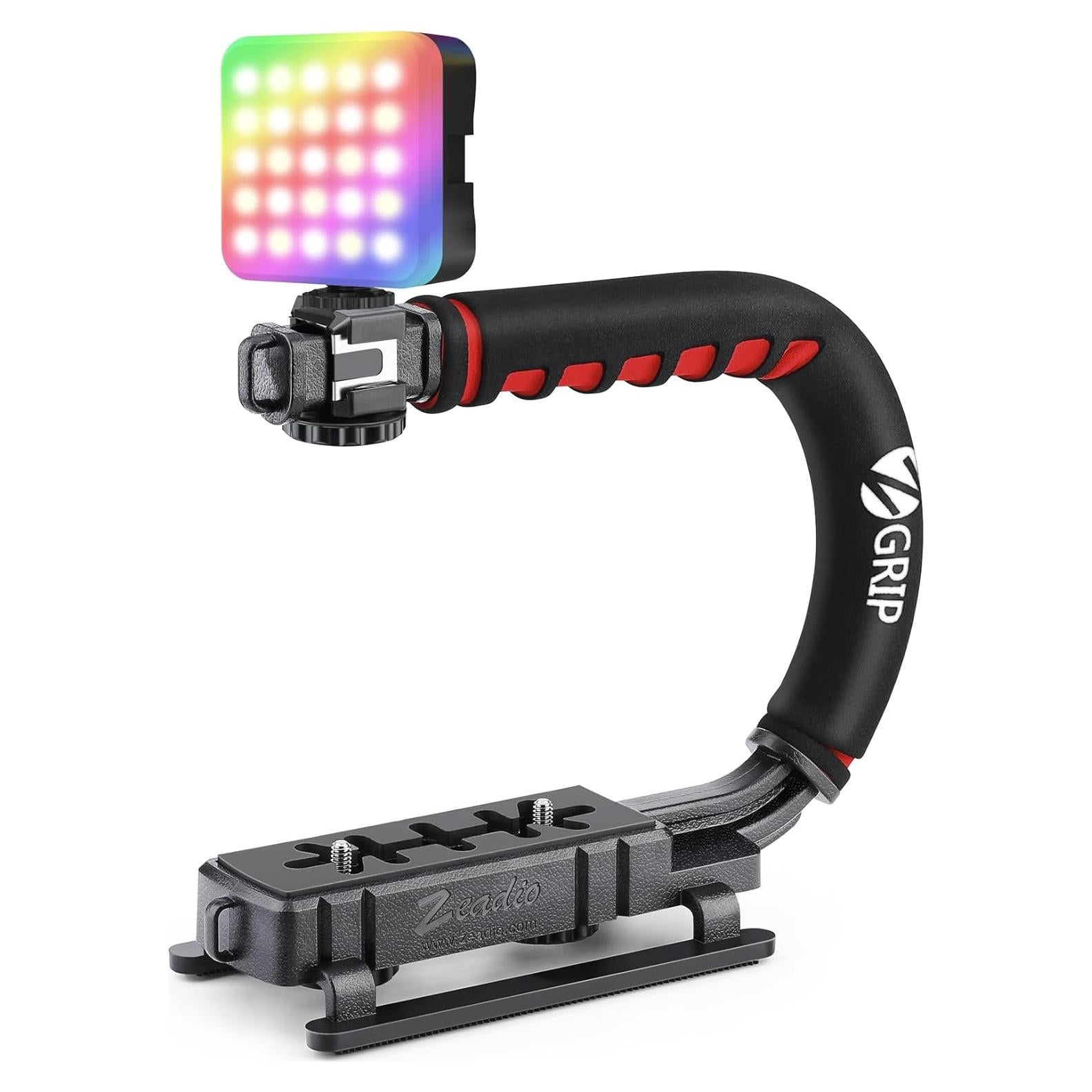 Estabilizador de Video Zeadio con Luz RGB para Cámaras DSLR