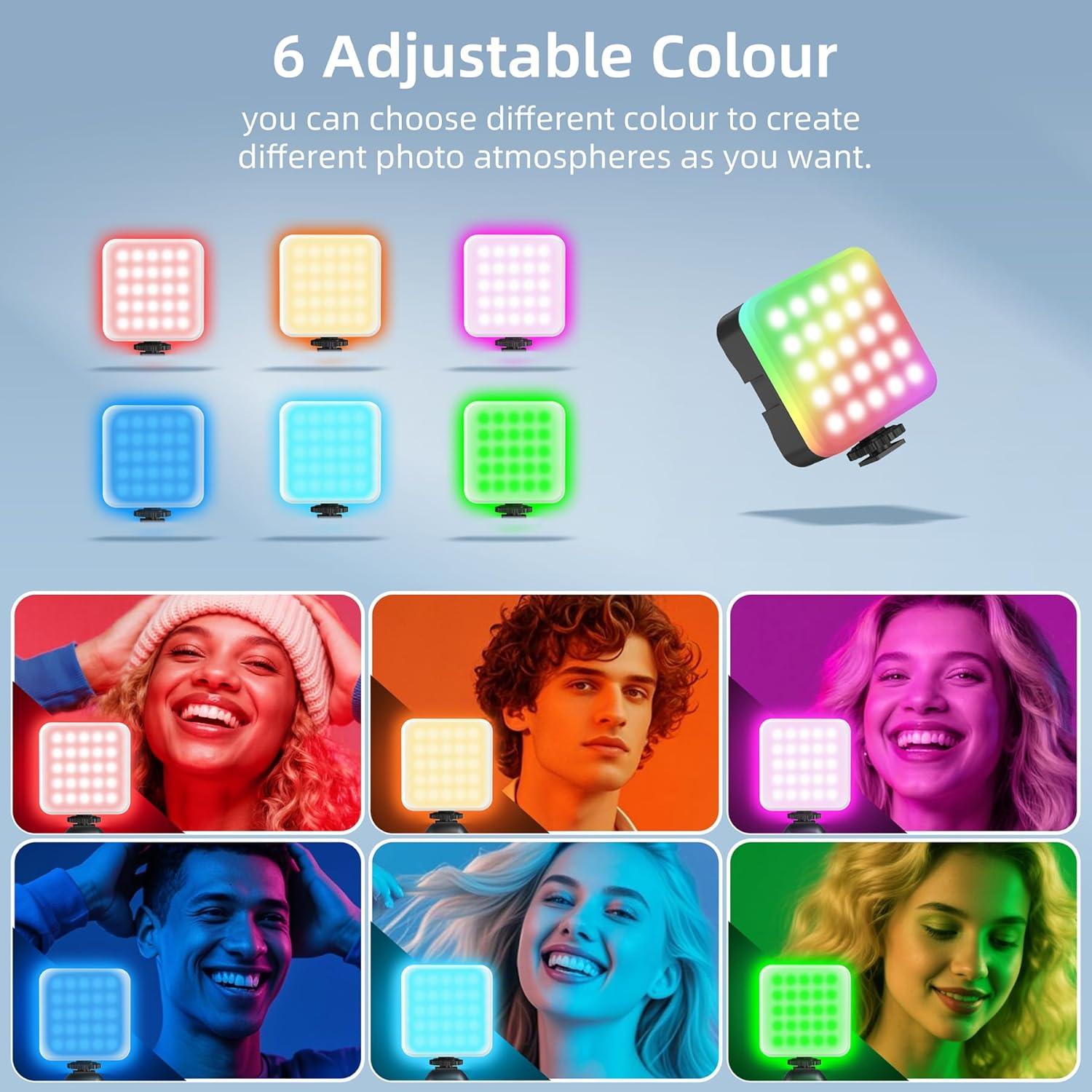 Estabilizador de Video Zeadio con Luz RGB para Cámaras DSLR