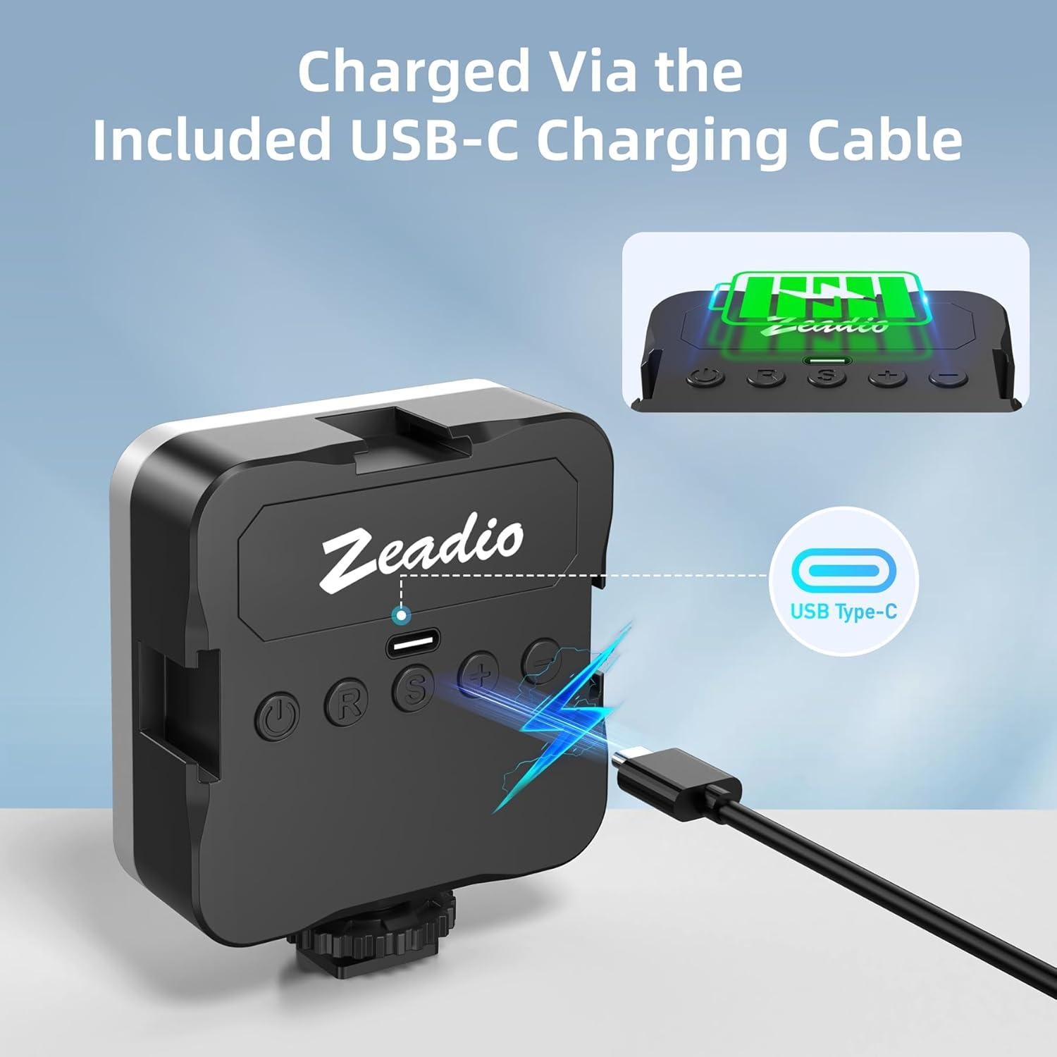 Estabilizador de Video Zeadio con Luz RGB para Cámaras DSLR