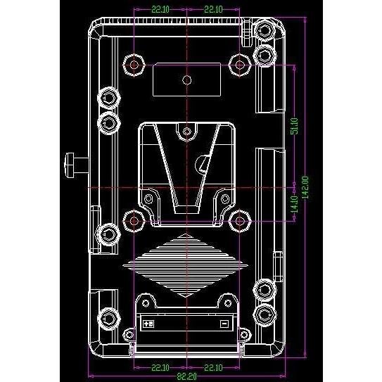 Adaptador Placa de Batería V Mount HangTon D-tap 50W