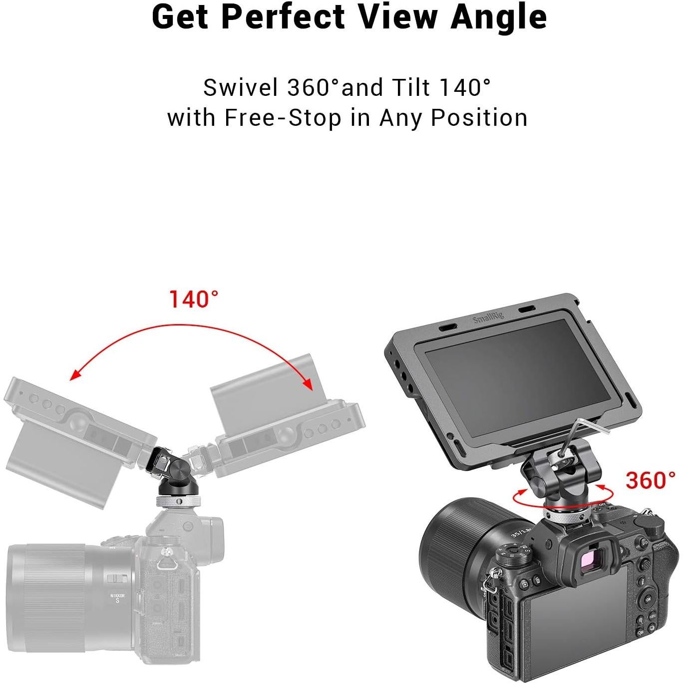 Soporte de Monitor SmallRig BSE2346 con Zapata Fría 360°