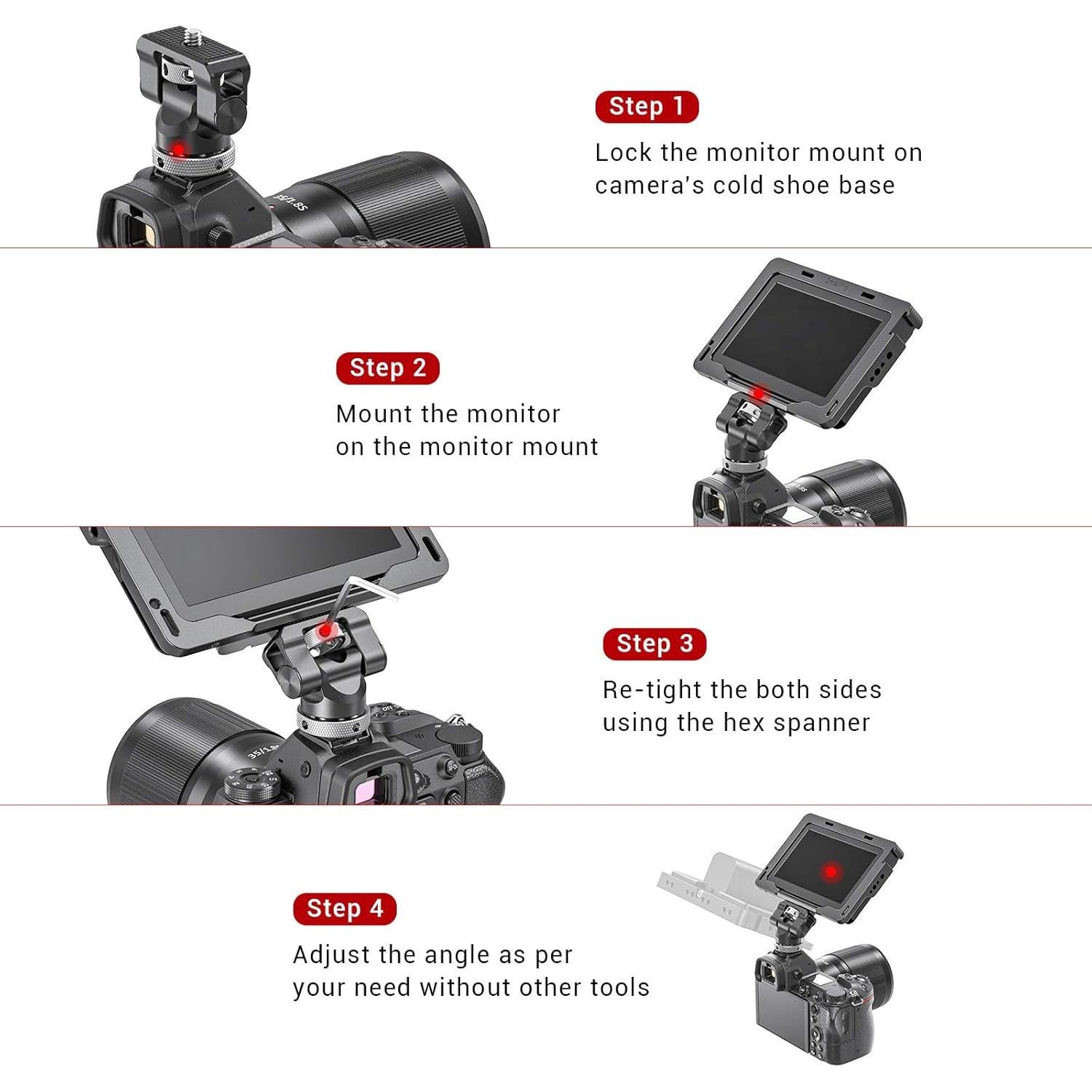 Soporte de Monitor SmallRig BSE2346 con Zapata Fría 360°