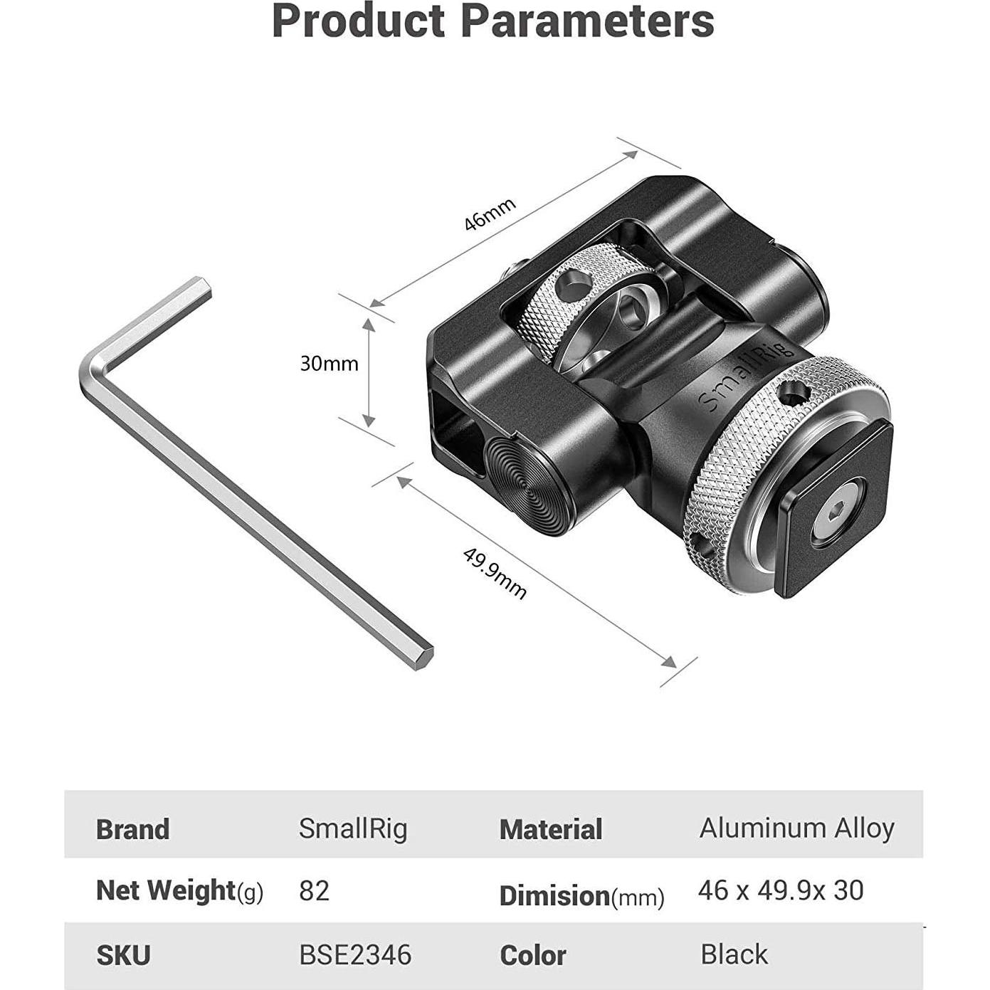 Soporte de Monitor SmallRig BSE2346 con Zapata Fría 360°