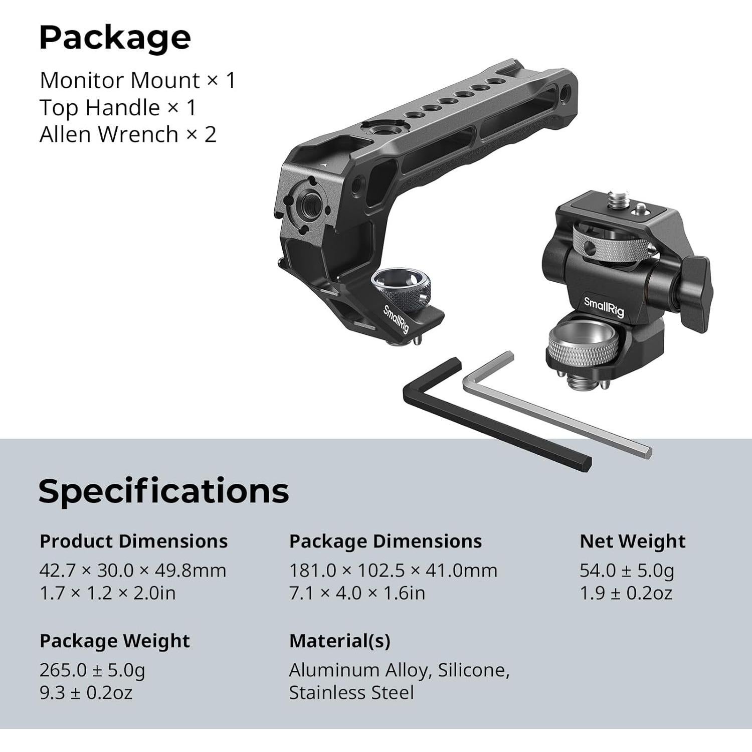 Mango Superior Ajustable SmallRig 5323 para Monitor 5"-7"
