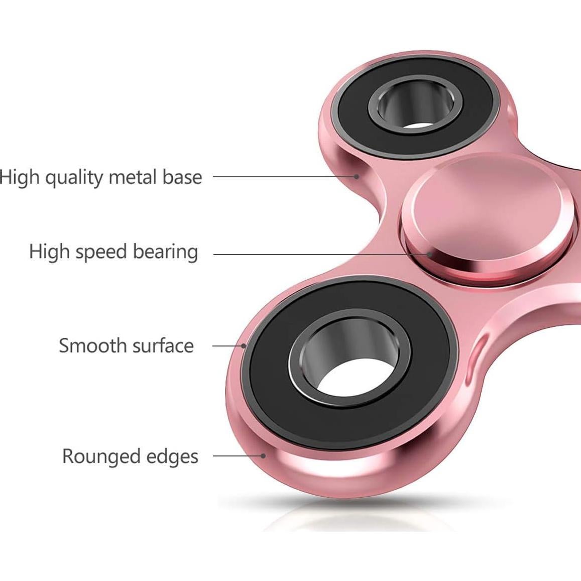 ATESSON Fidget Spinner Metálico Alta Velocidad Alivio Estrés