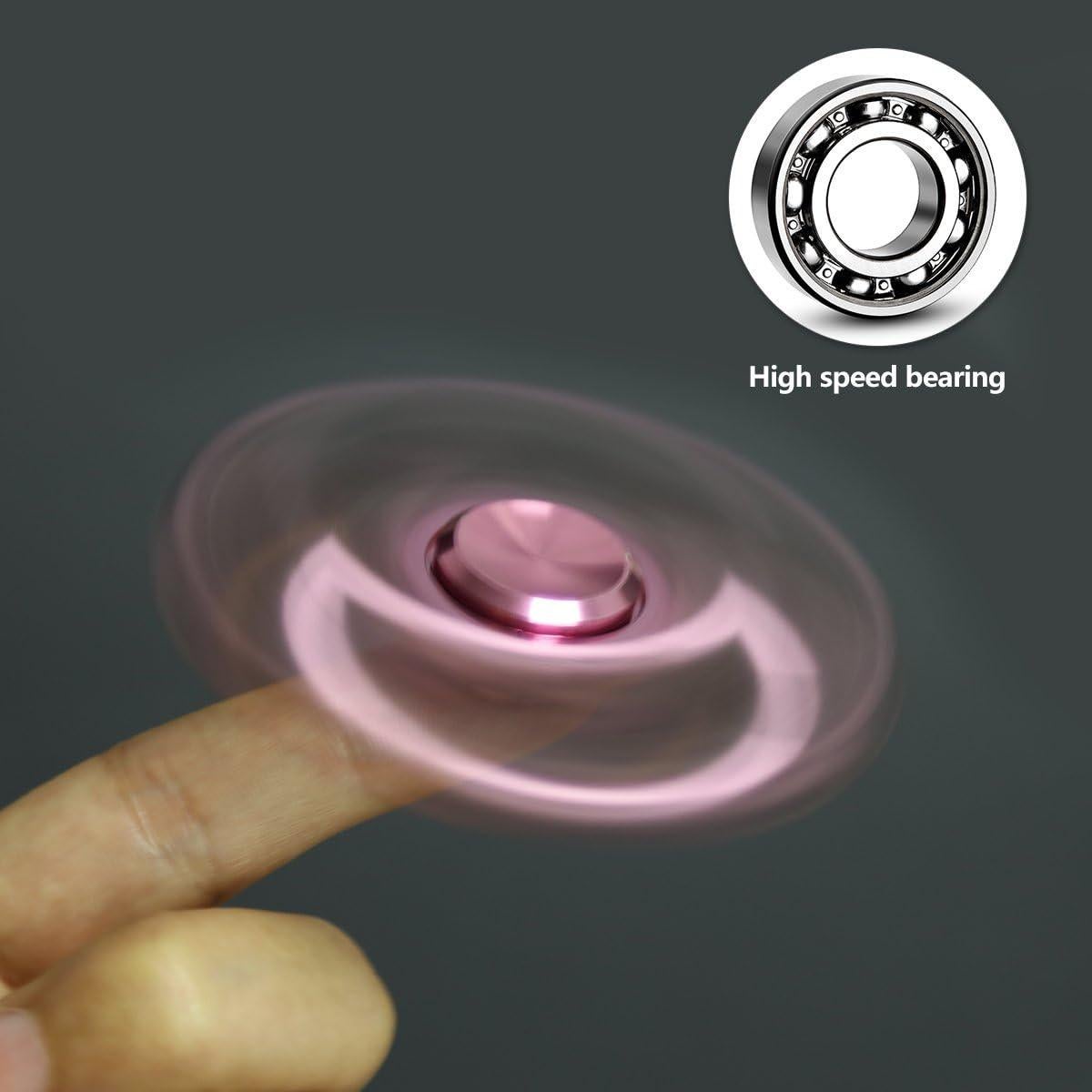ATESSON Fidget Spinner Metálico Alta Velocidad Alivio Estrés
