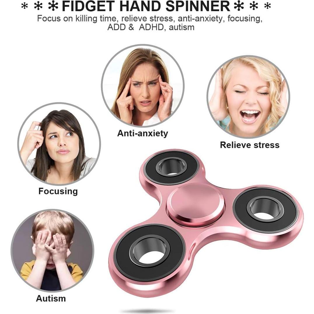 ATESSON Fidget Spinner Metálico Alta Velocidad Alivio Estrés