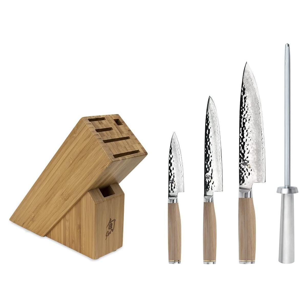 Conjunto de Cuchillos Shun Premier Blonde 5 Piezas - Acero VG-MAX