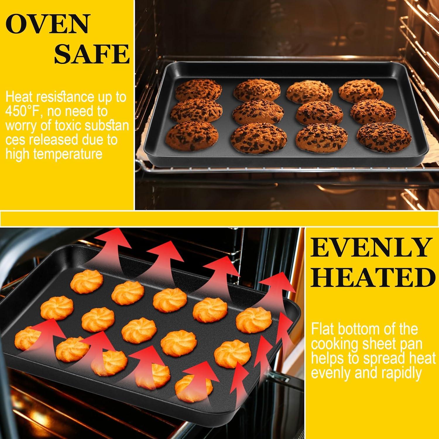 Juego de bandejas para hornear E-far 3 piezas acero al carbono