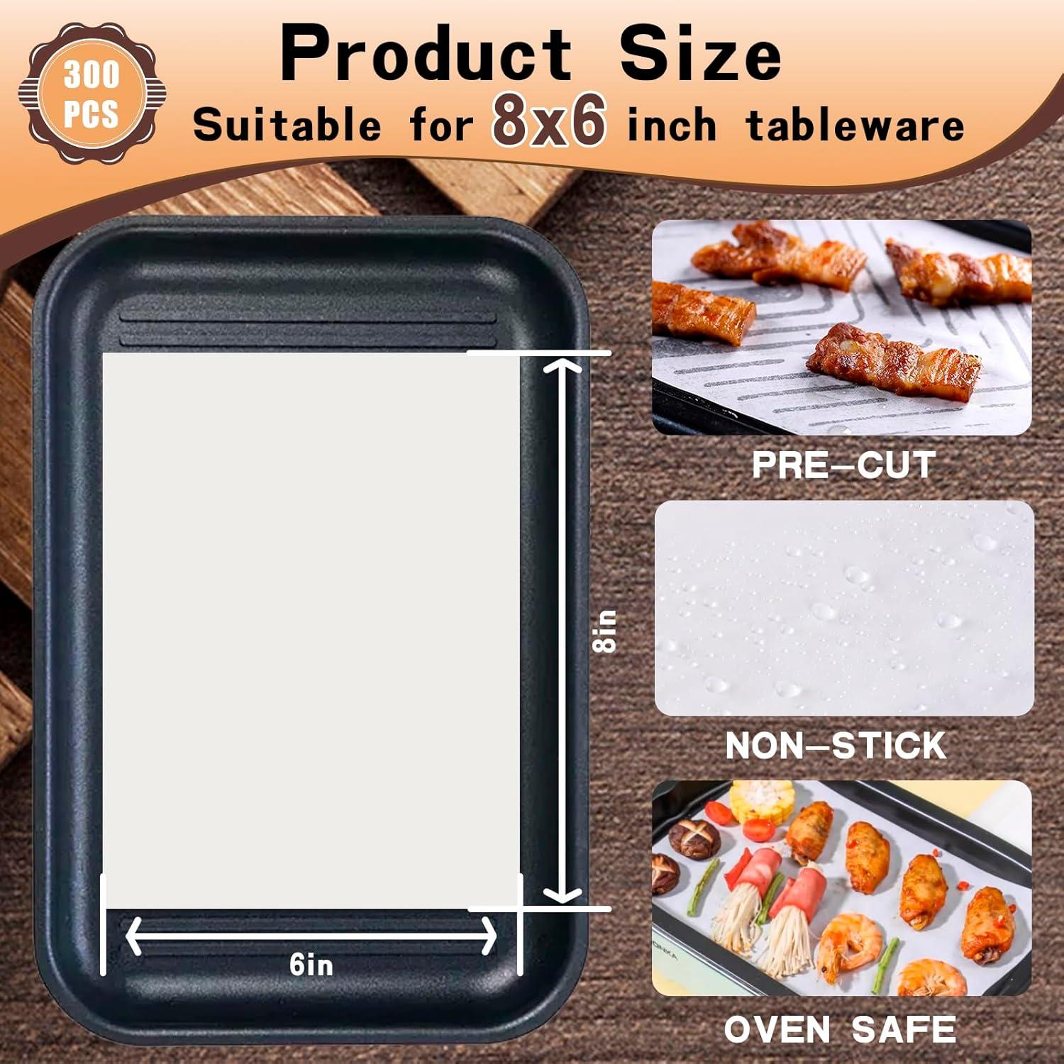 Hojas de Papel Pergamino TIMENIL 200Pcs 15.24x20.32cm Anti-adherente