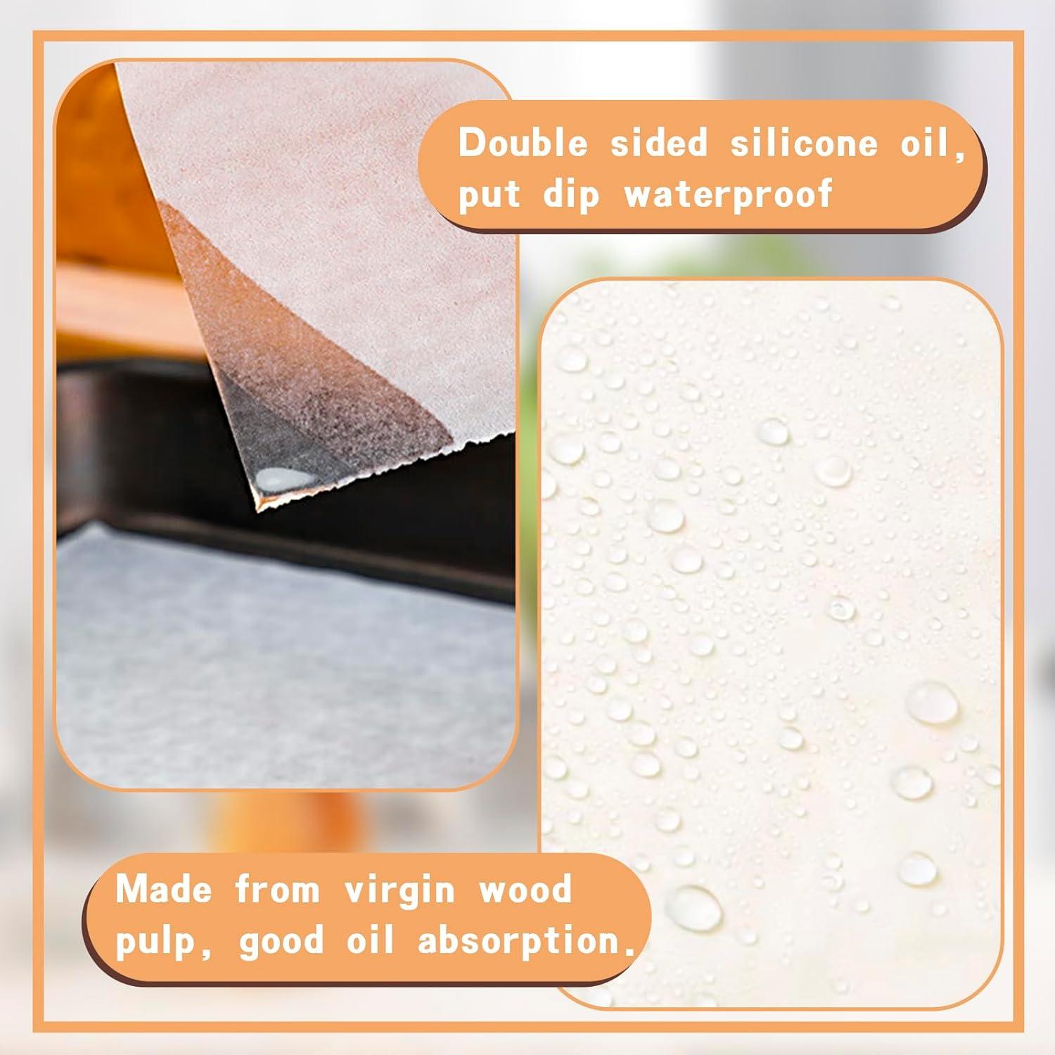 Hojas de Papel Pergamino TIMENIL 200Pcs 15.24x20.32cm Anti-adherente