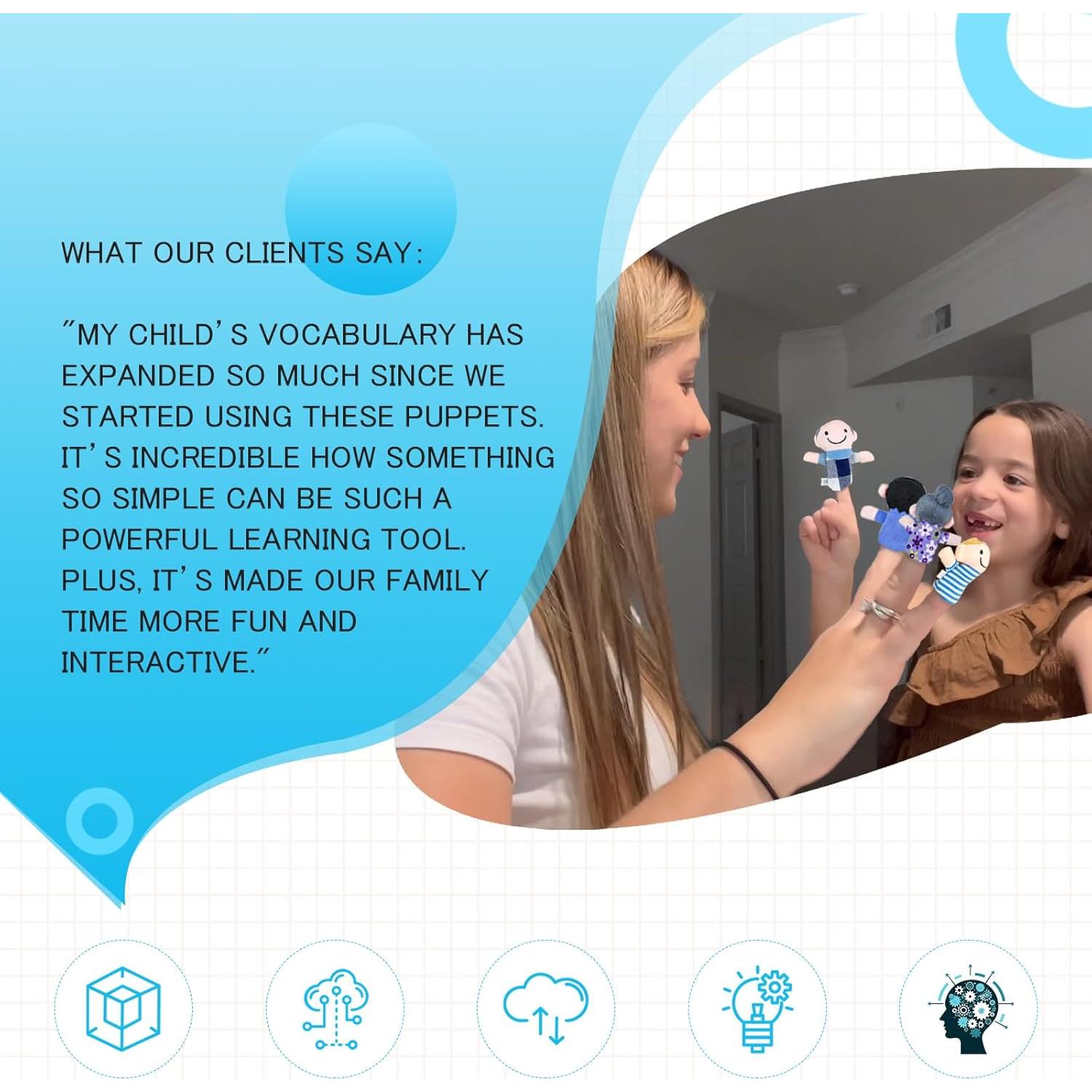 Títeres de Dedo Educativos Sealive 6 PCS para Niños 1-3 Años