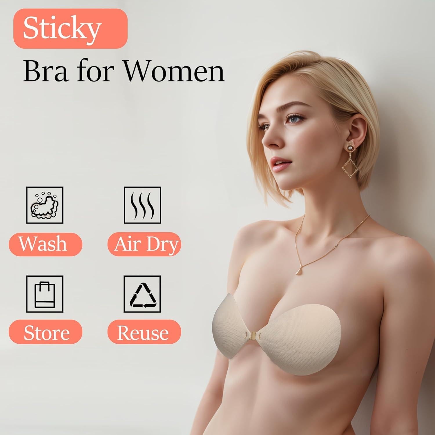 Sostenedor Adhesivo Push Up BALIWELL Sin Tirantes Talla A