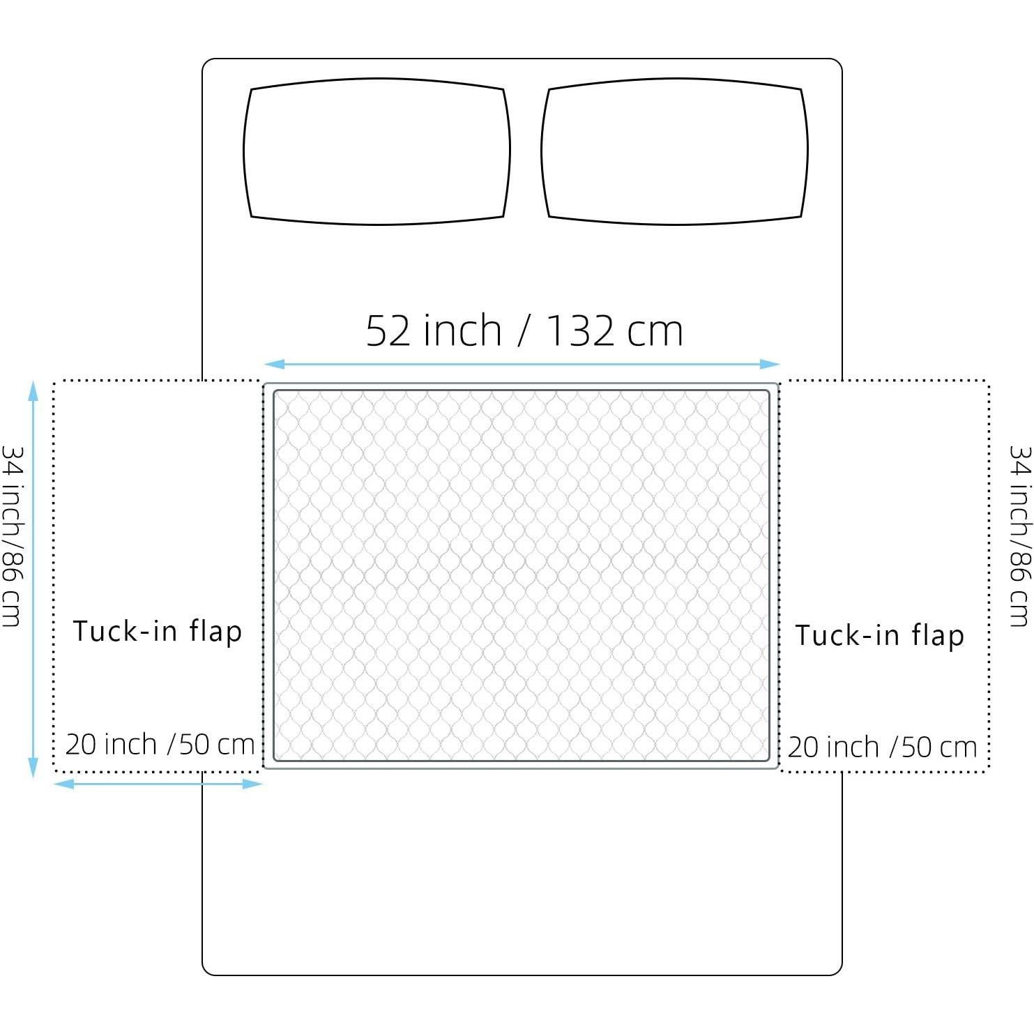 Protector de Cama Impermeable Jerrybaby 86x132 cm Reutilizable