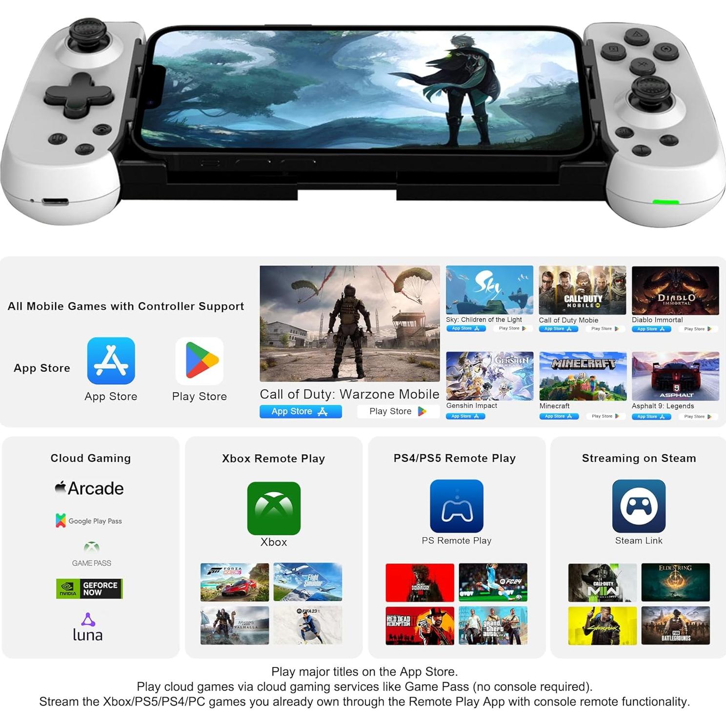 Controlador Joso Inalámbrico para iPhone/Android/PC D6