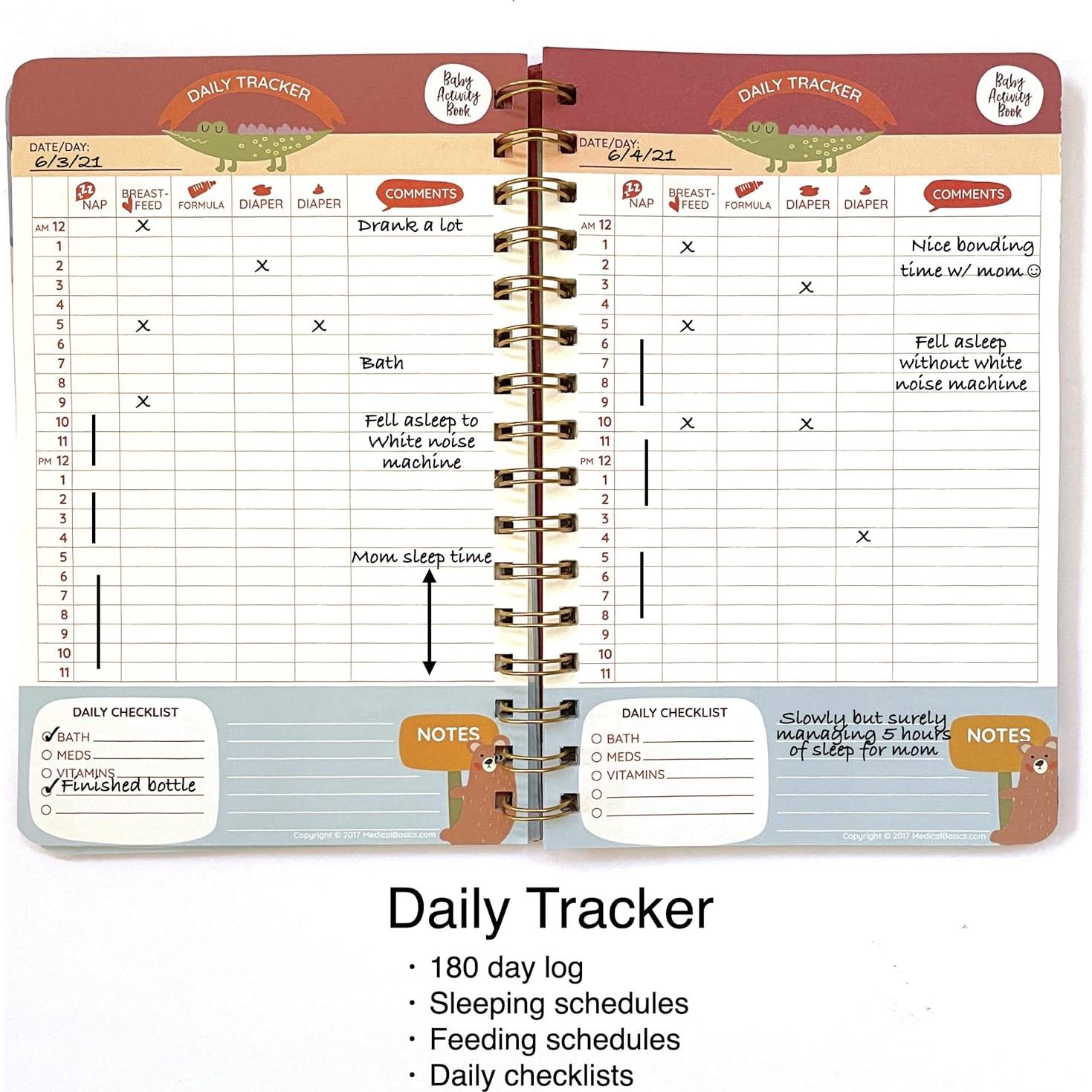 Diario de Seguimiento de Bebés Medical Basics - Tapa Dura Niña