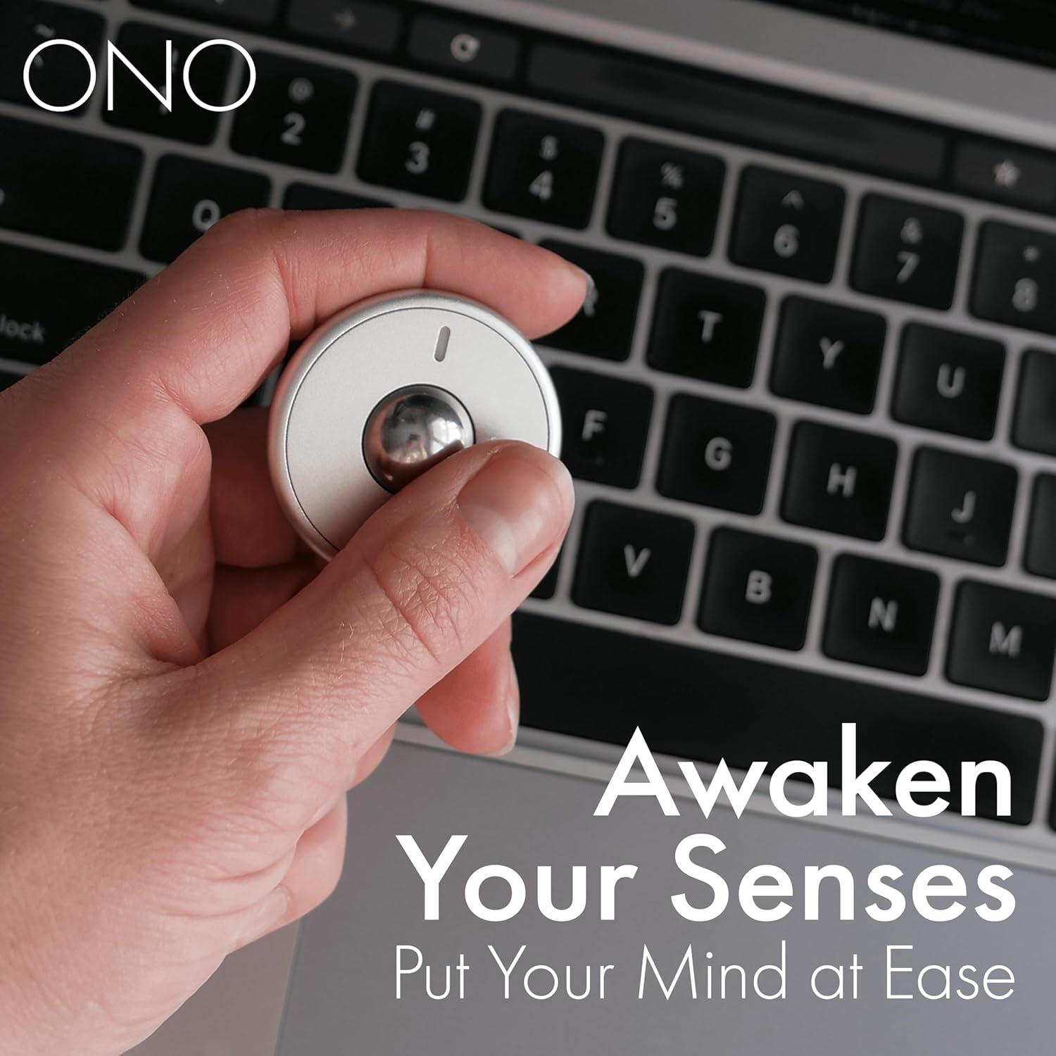 ONO Scroller - Juguete Antiestrés Compacto de Aluminio Gris