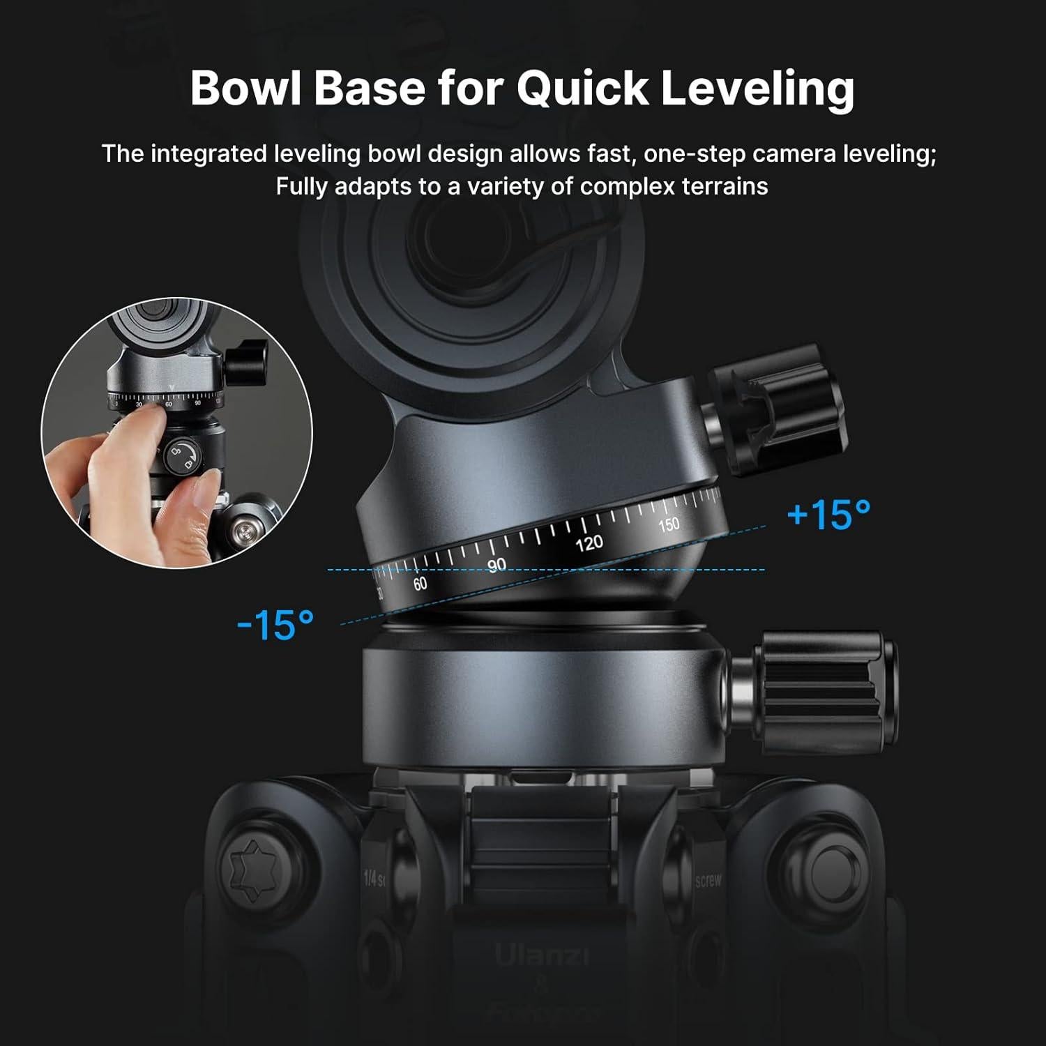 Trípode de Viaje ULANZI F38 Fibra de Carbono 156 cm 10 kg