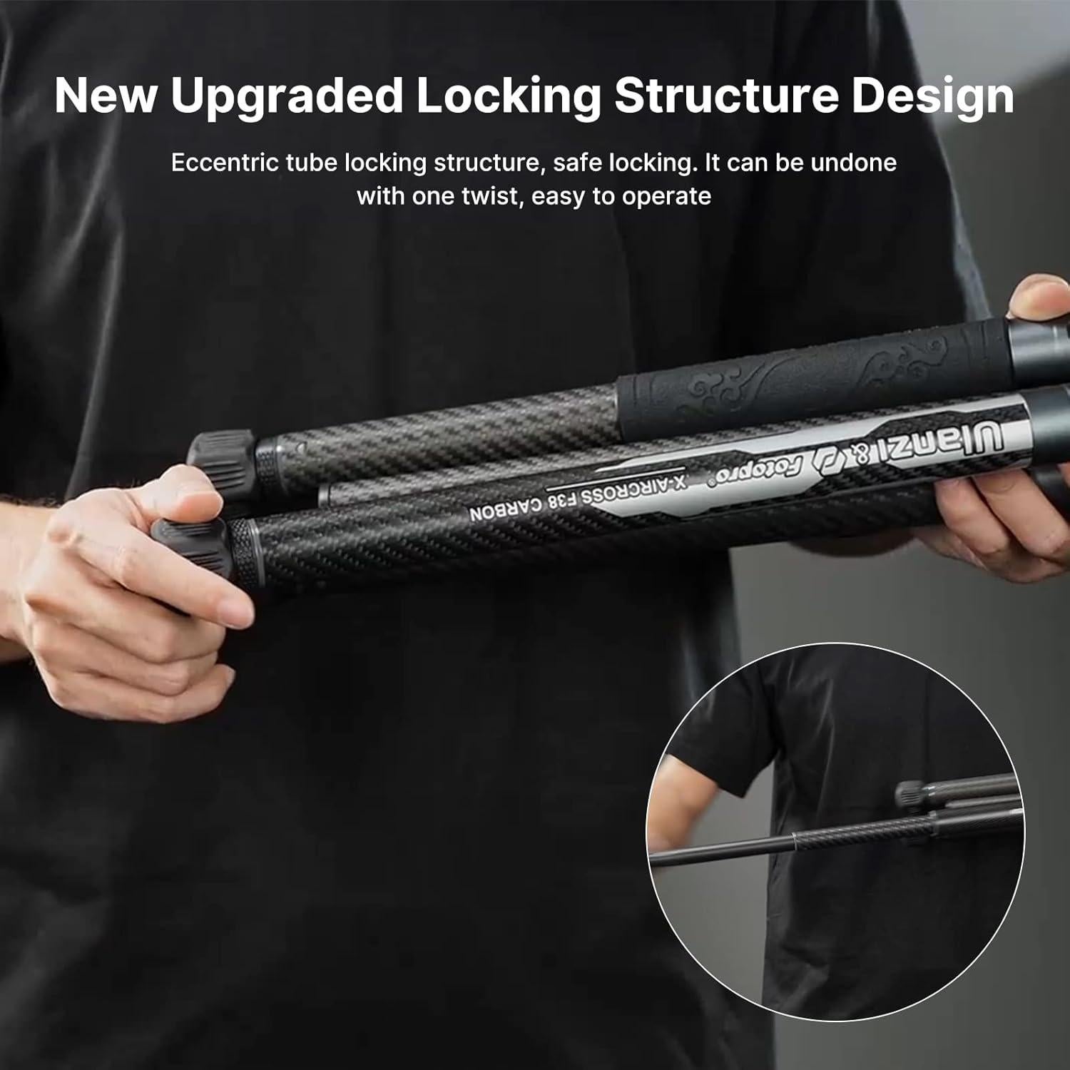 Trípode de Viaje ULANZI F38 Fibra de Carbono 156 cm 10 kg