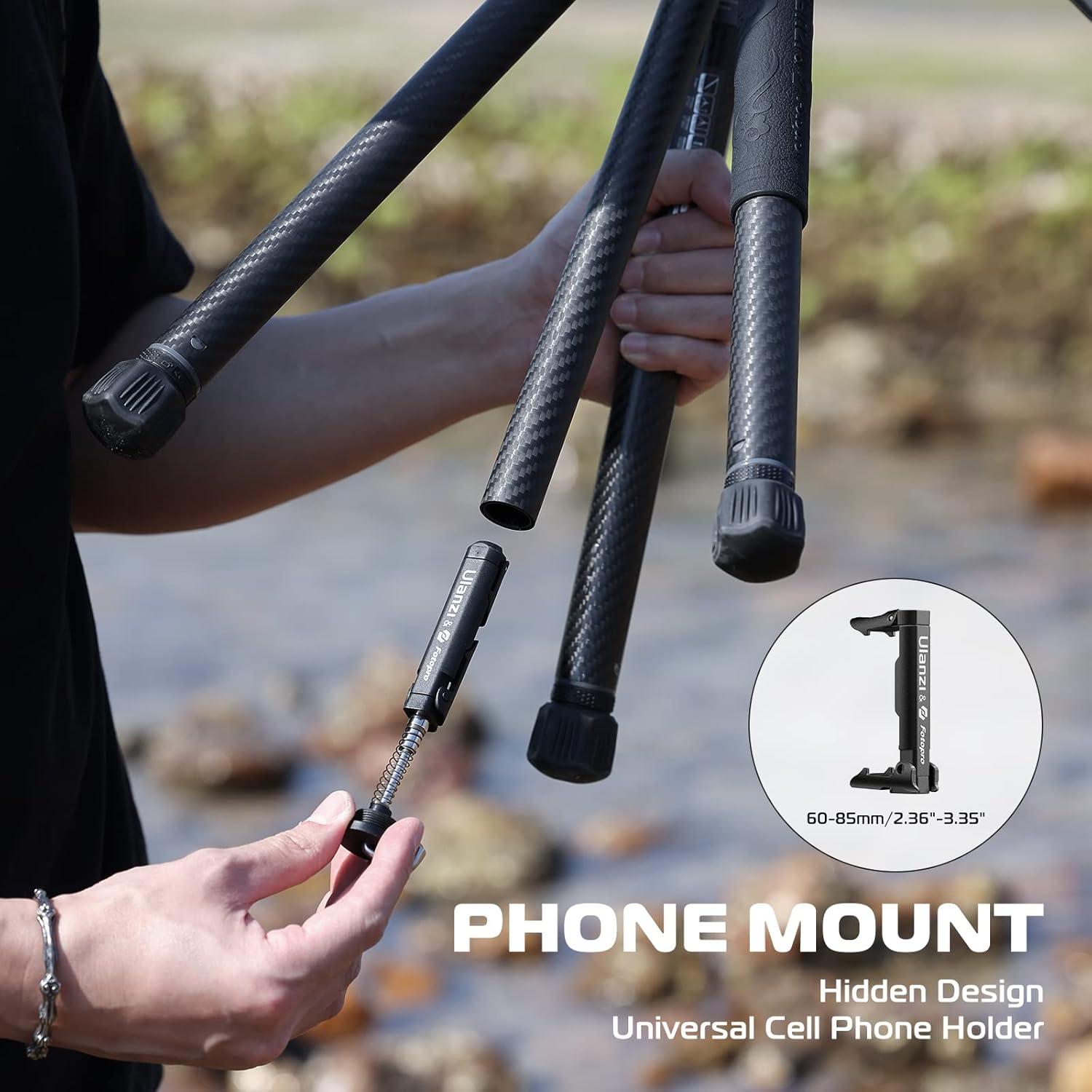 Trípode de Viaje ULANZI F38 Fibra de Carbono 156 cm 10 kg