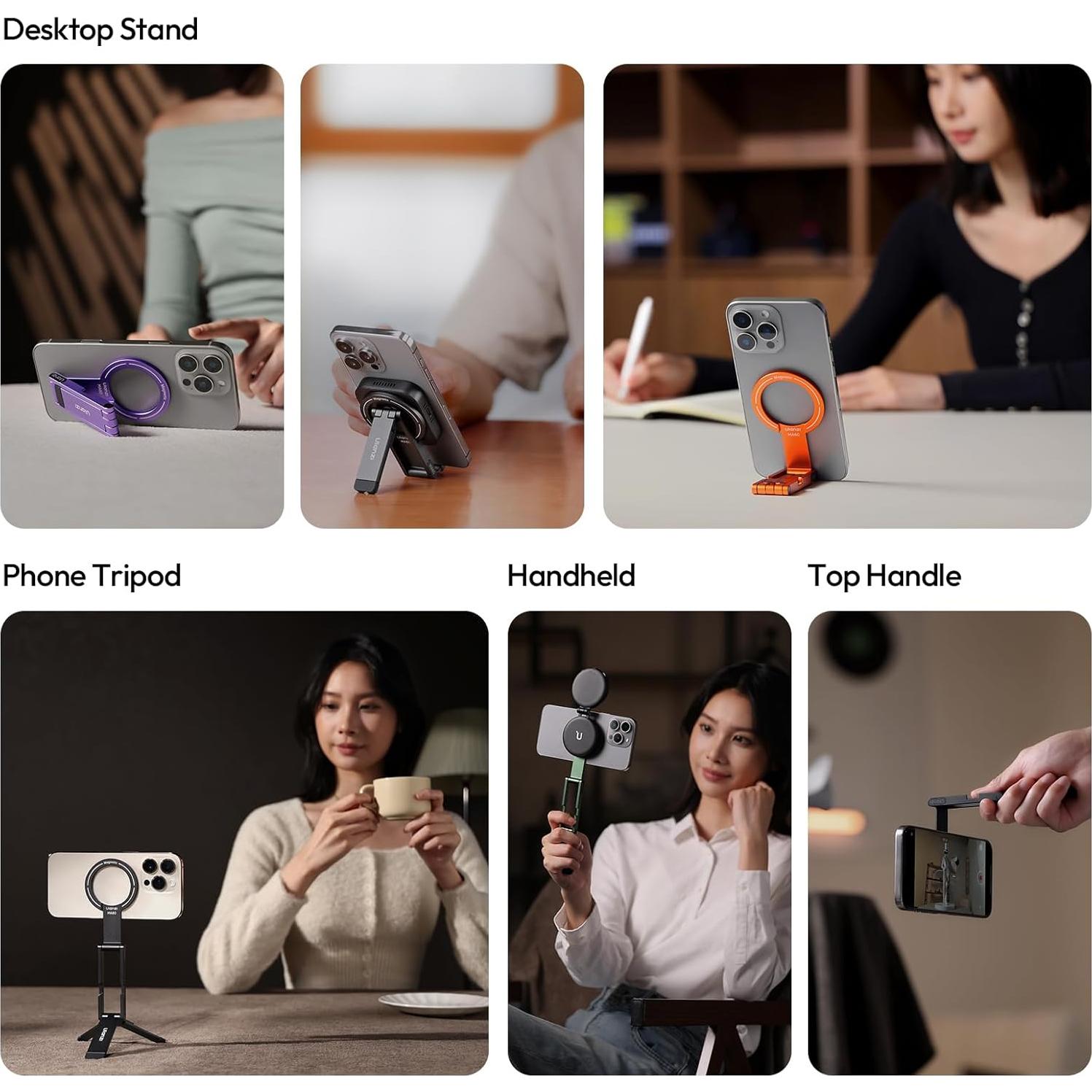 Soporte de trípode magnético ULANZI MA60 para iPhone - Aluminio