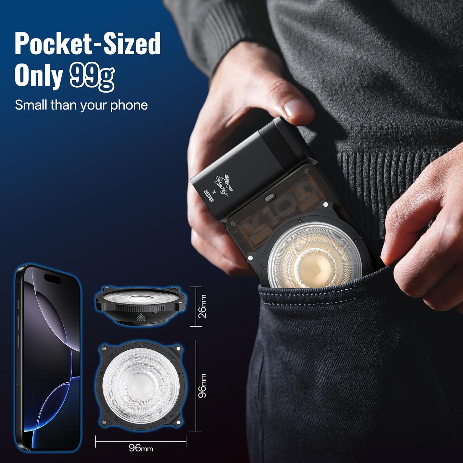 Reflector de Lente Mini ZHIYUN 5X Aumento de Brillo 99g