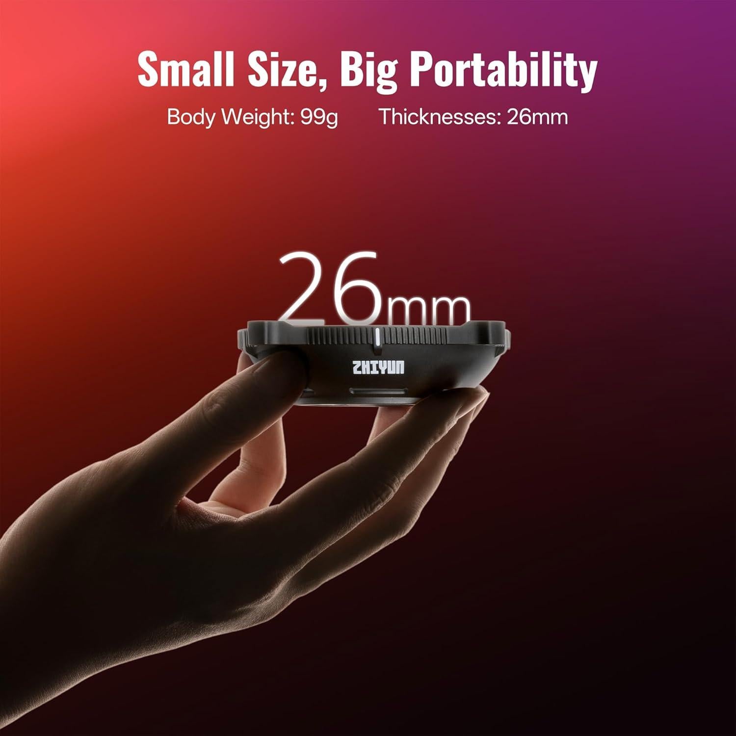 Reflector de Lente Mini ZHIYUN 5X Aumento de Brillo 99g