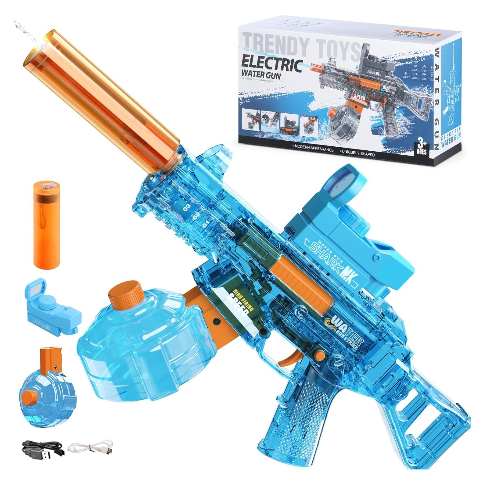 Pistola de Agua Eléctrica Britik 9.75m Azul para Niños y Adultos