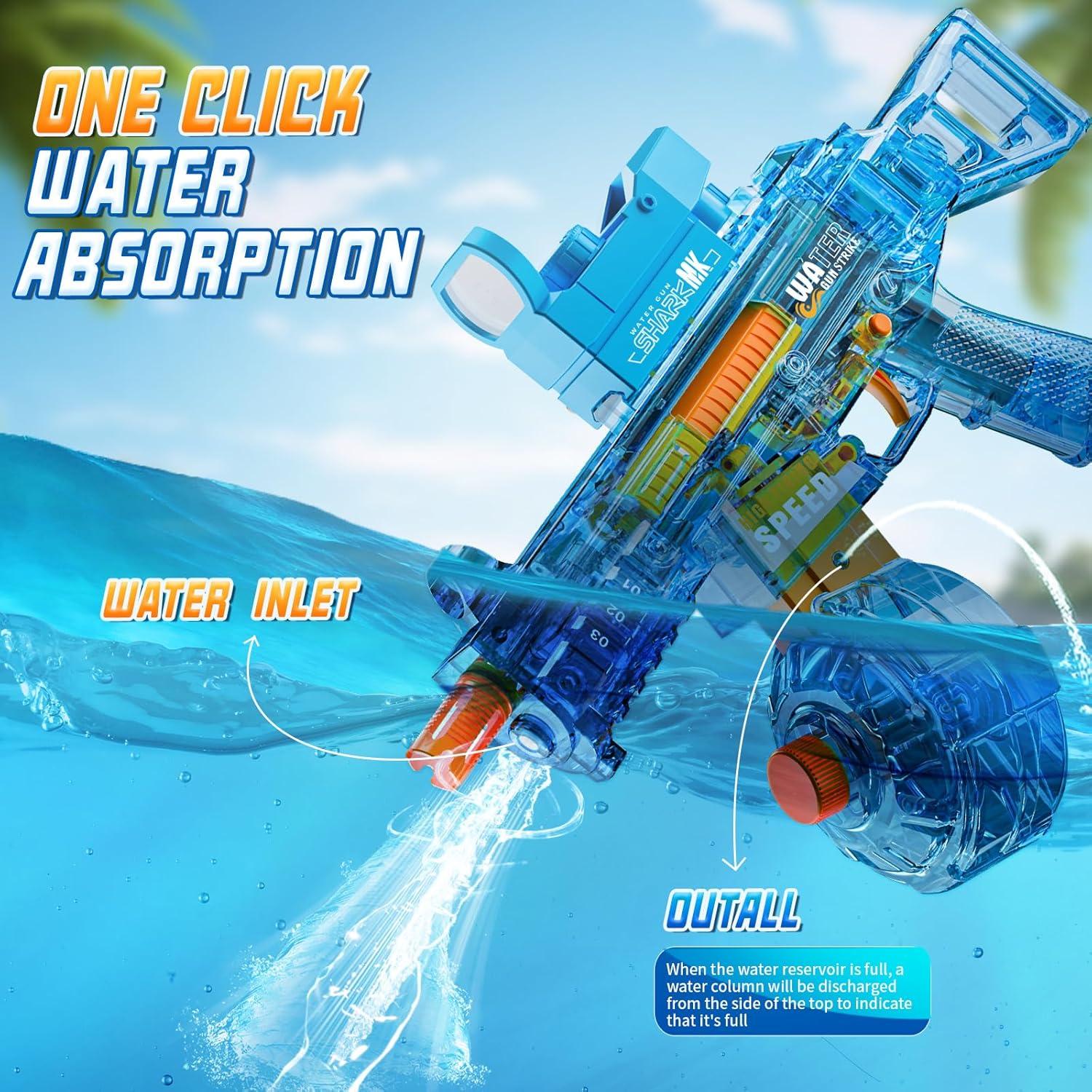 Pistola de Agua Eléctrica Britik 9.75m Azul para Niños y Adultos