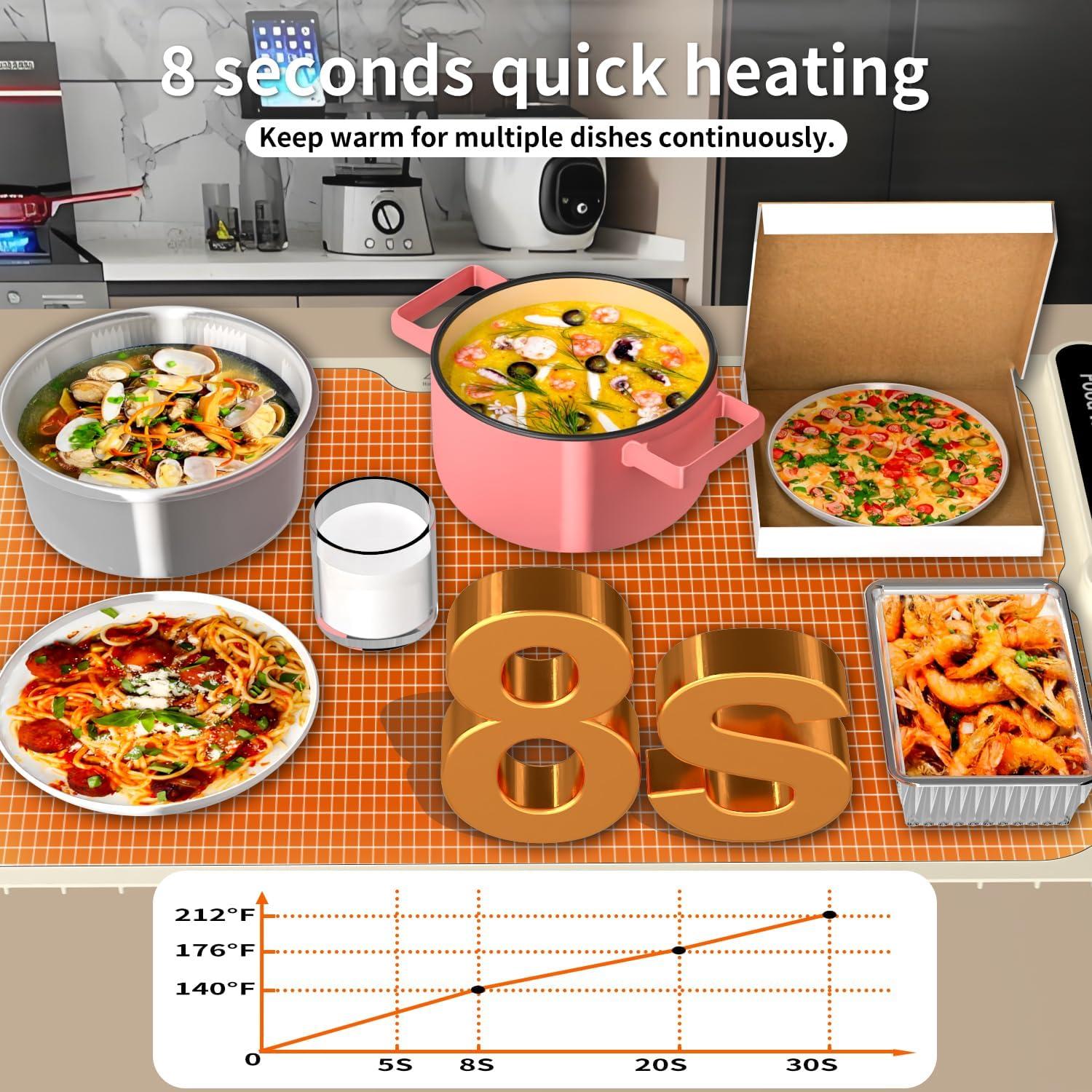 Alfombrilla Calentadora de Comida Dongguan Aoxun 60x38cm Beige