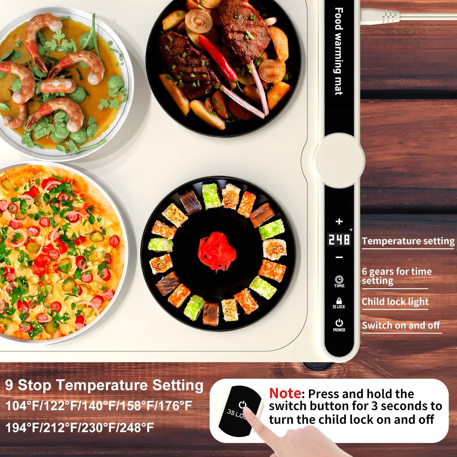 Alfombrilla Calentadora de Comida Dongguan Aoxun 60x38cm Beige