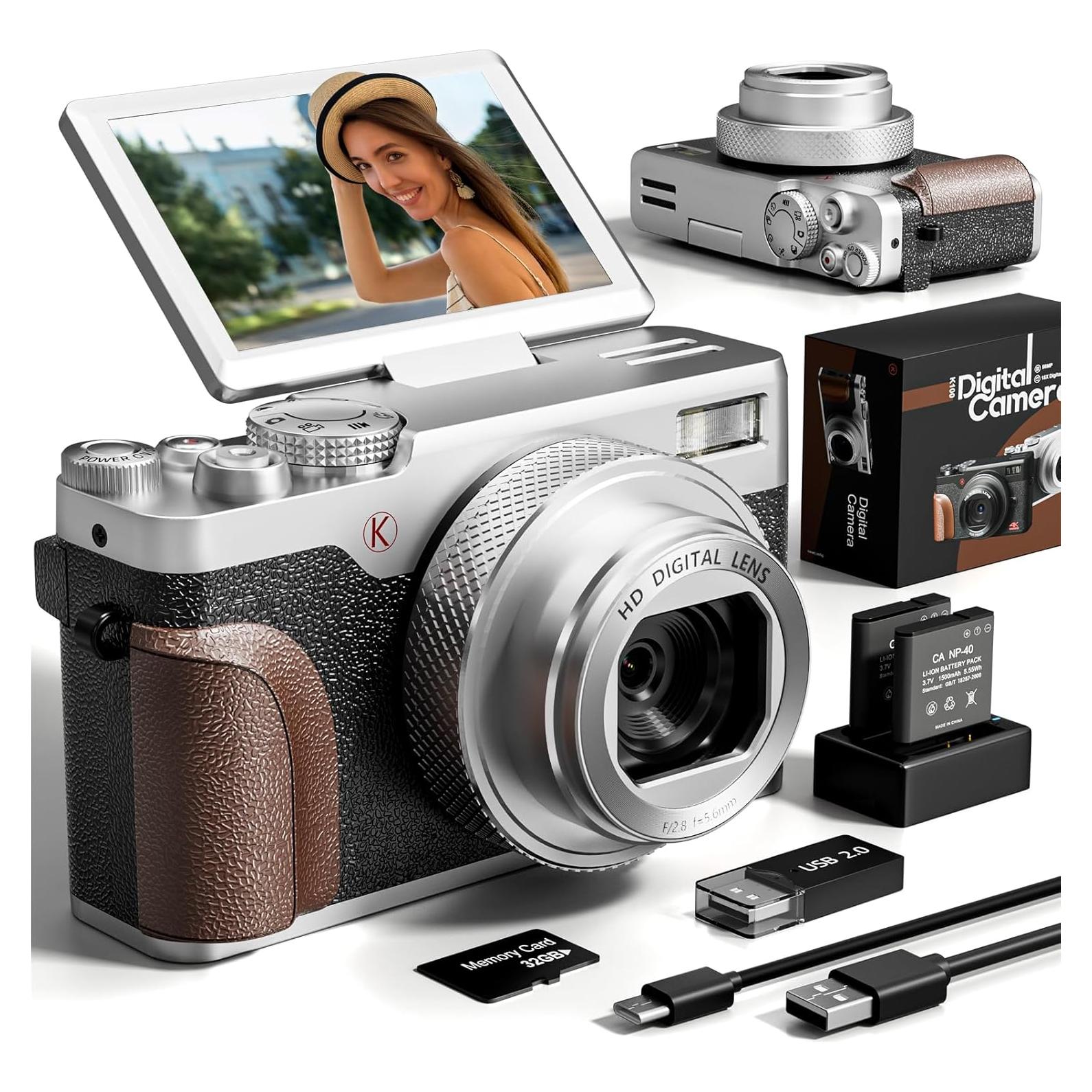 Cámara Digital G-Anica K100 48MP 4K Zoom 18X Pantalla 3"