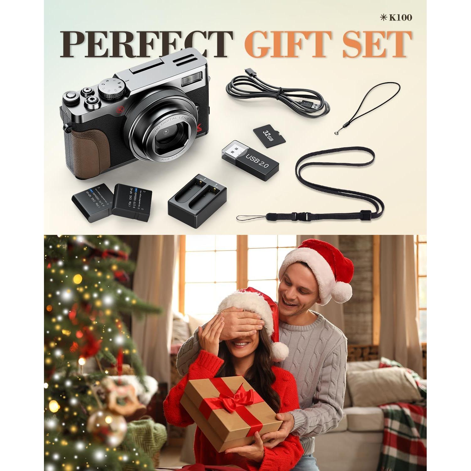 Cámara Digital G-Anica K100 48MP 4K Zoom 18X Pantalla 3"