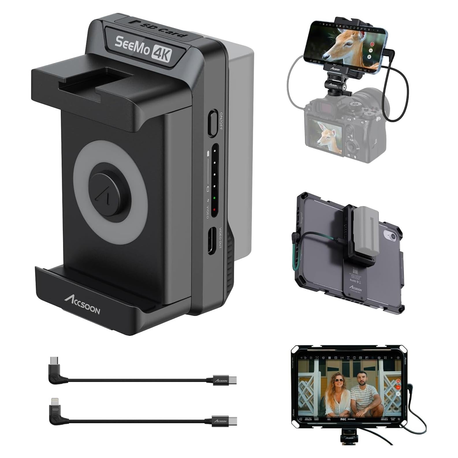 Adaptador HDMI Accsoon SeeMo 4K para iOS - Transmisión en Vivo