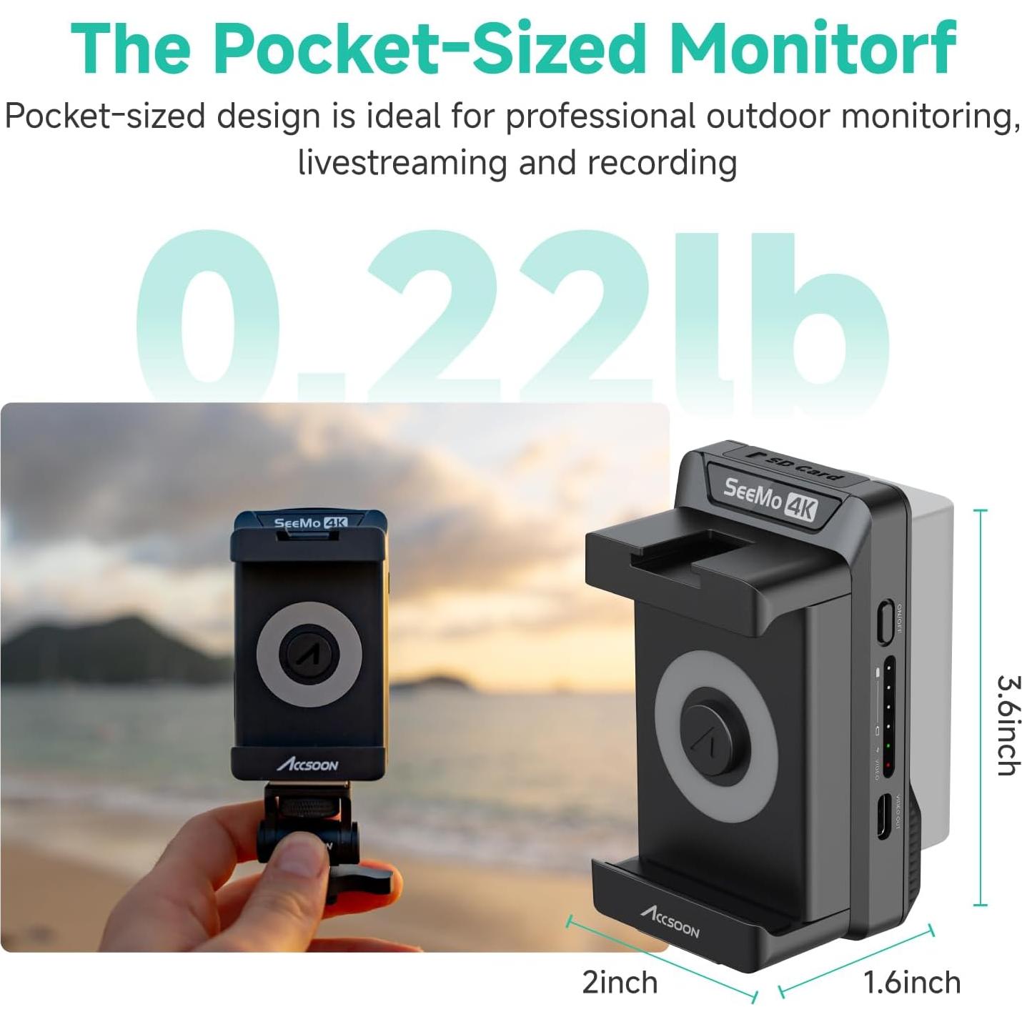 Adaptador HDMI Accsoon SeeMo 4K para iOS - Transmisión en Vivo