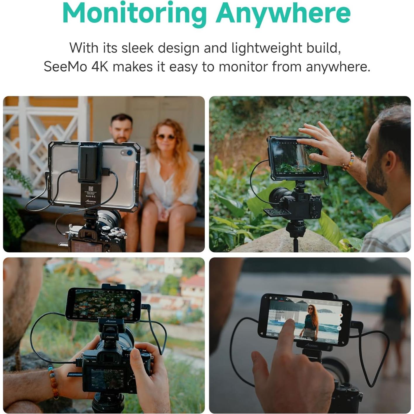 Adaptador HDMI Accsoon SeeMo 4K para iOS - Transmisión en Vivo