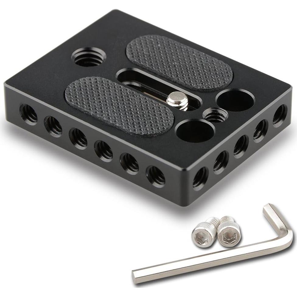 Base de cámara CAMVATE con orificios 1/4" y 3/8" + Brazo mágico